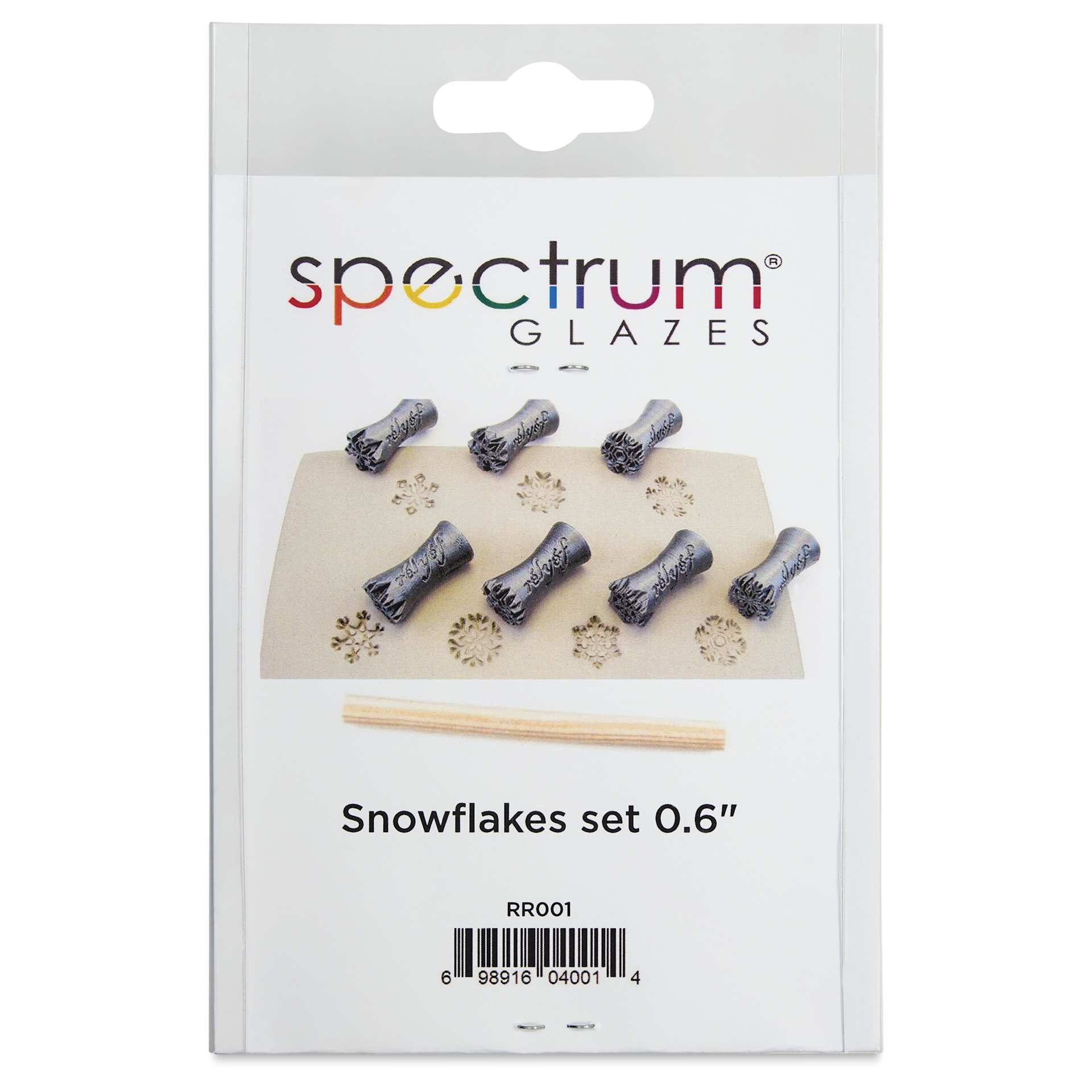 Spectrum Stamps - Snowflakes, Small, Set of 7 - front of packaging