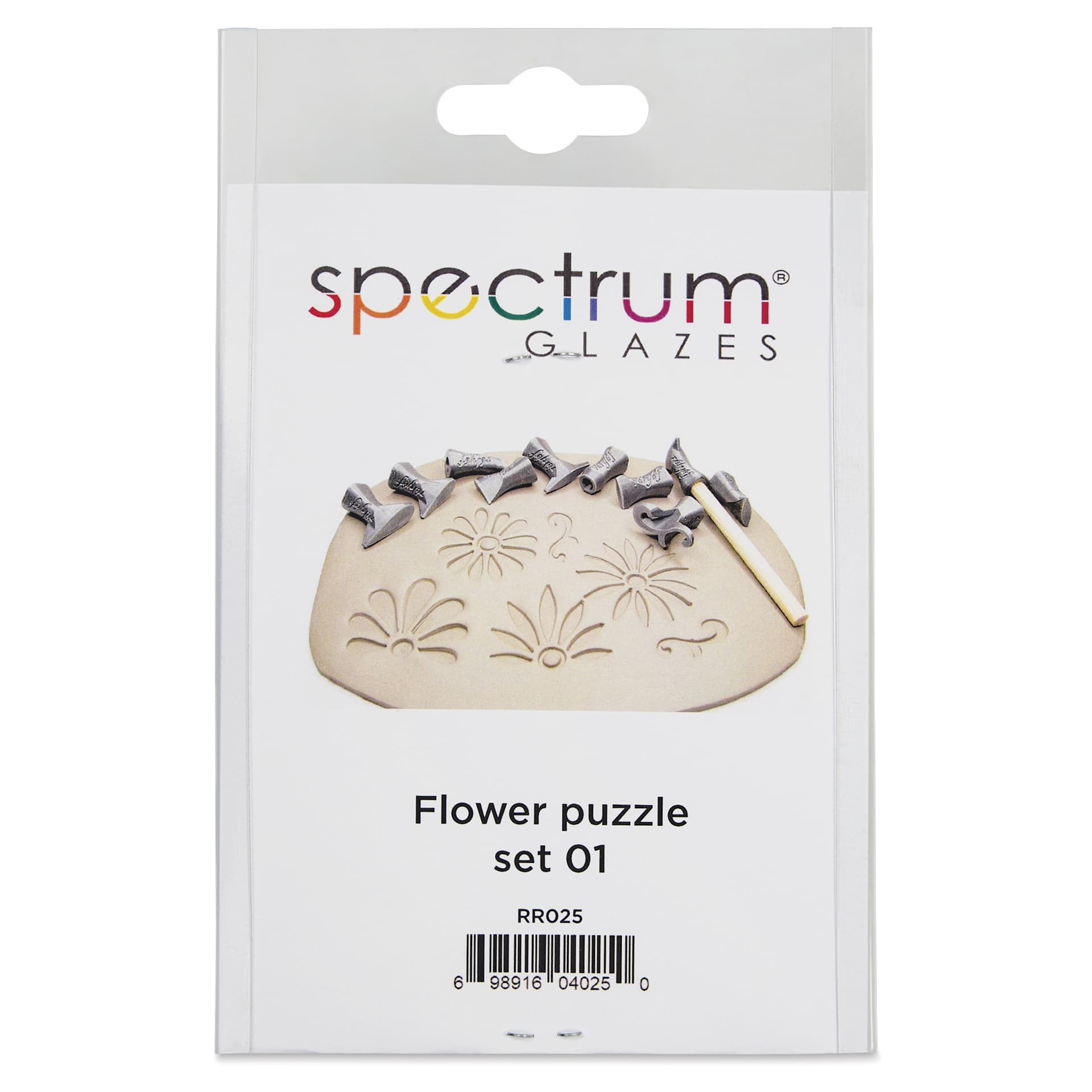 Spectrum Stamps - Flower Puzzle, Set of 10 - front of packaging