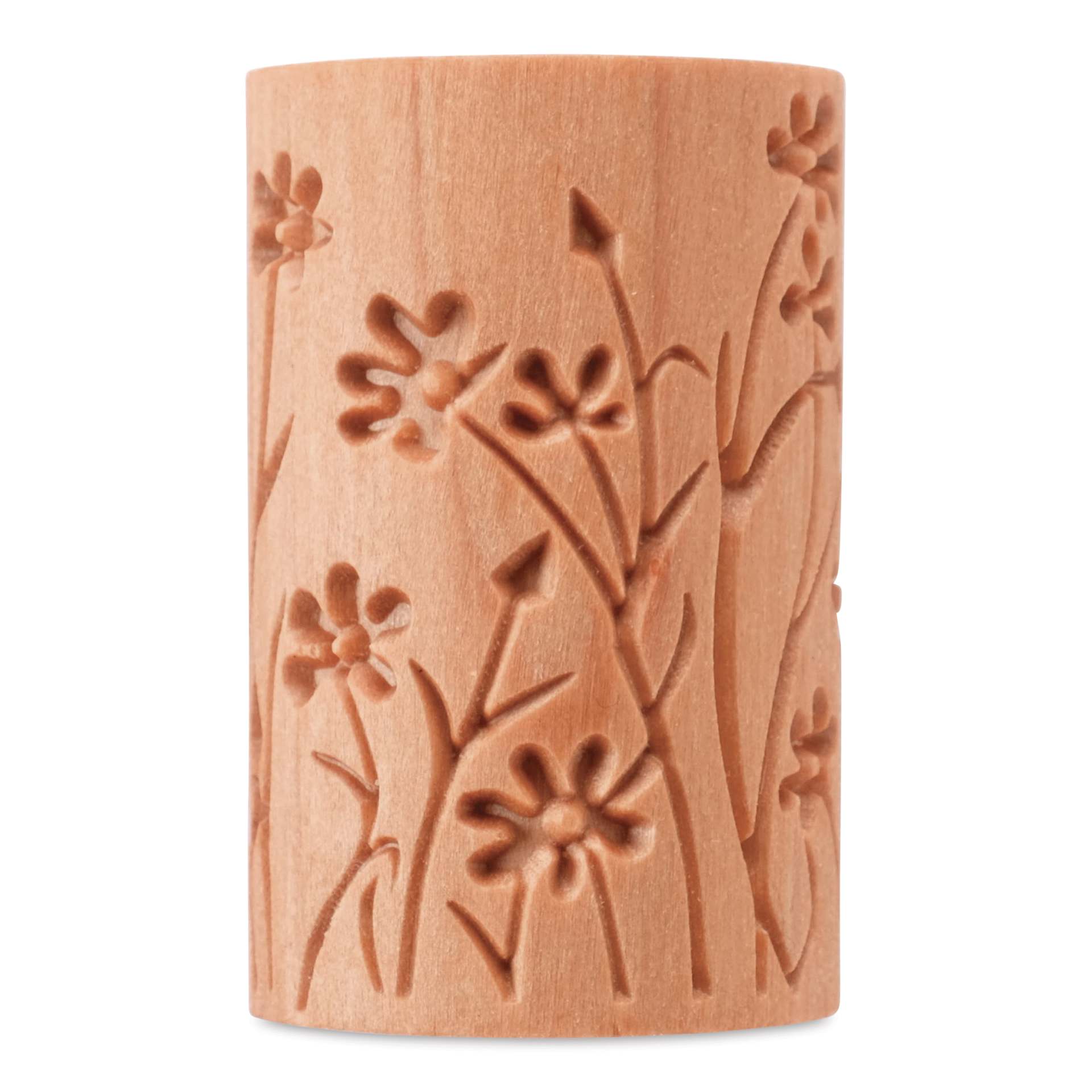 MKM Pottery Tools Large Handle Roller - Wild Flowers