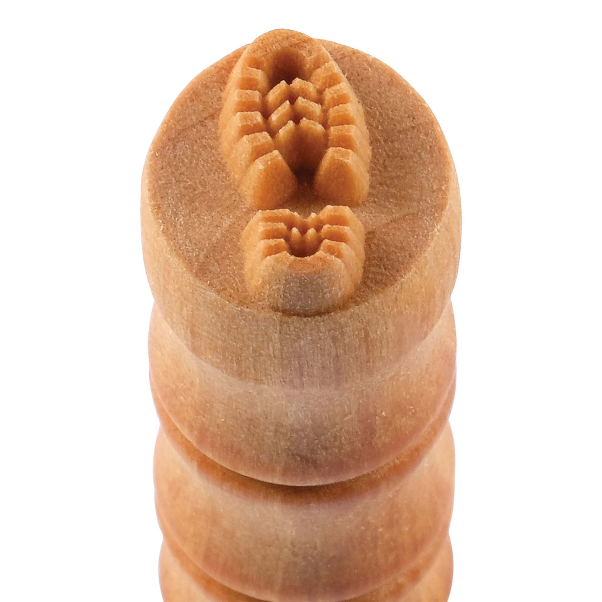 MKM Pottery Tools Small Round Stamp - SCS-216, Left Boot Print