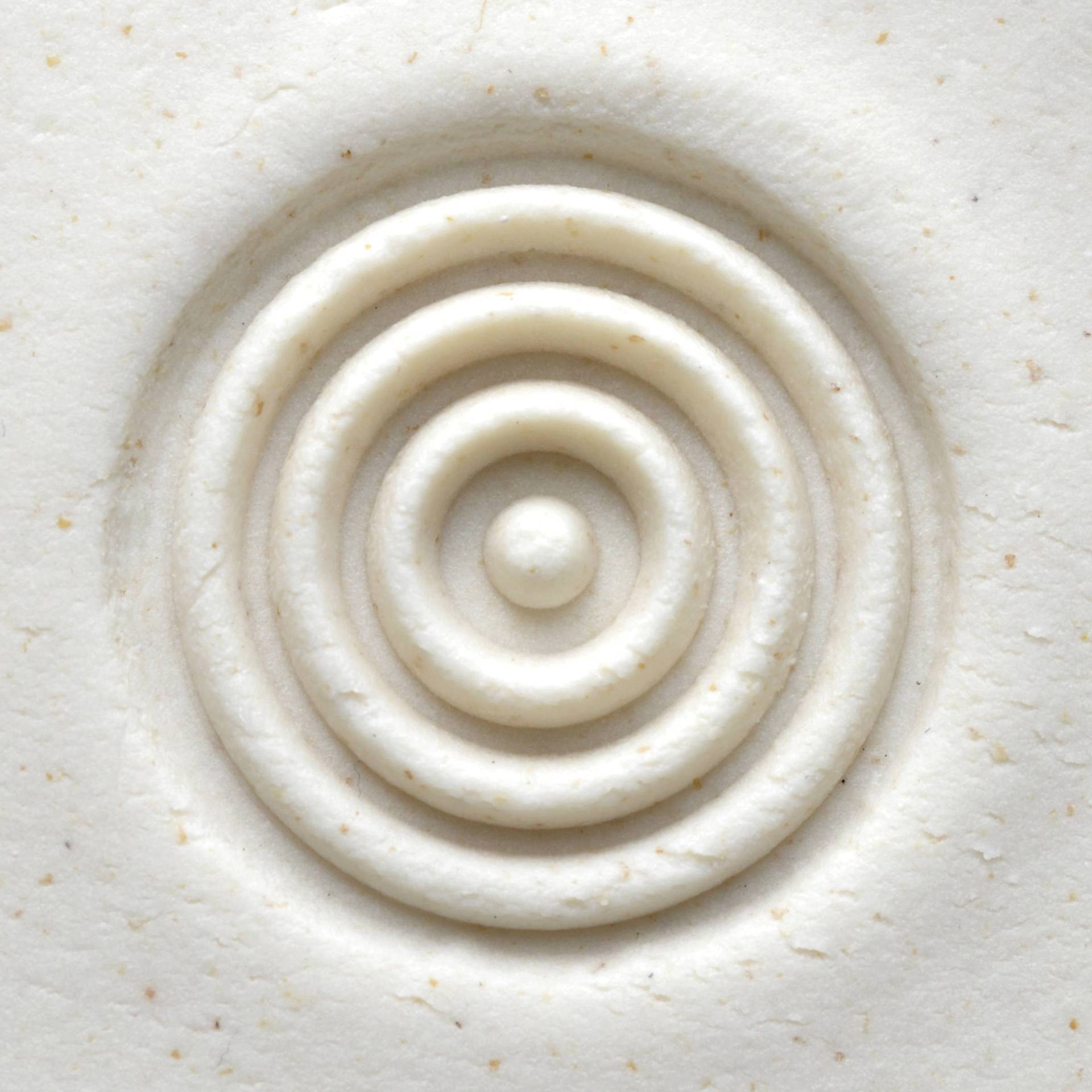 MKM Pottery Tools Medium Round Stamp - SCM-011, Target applied to clay