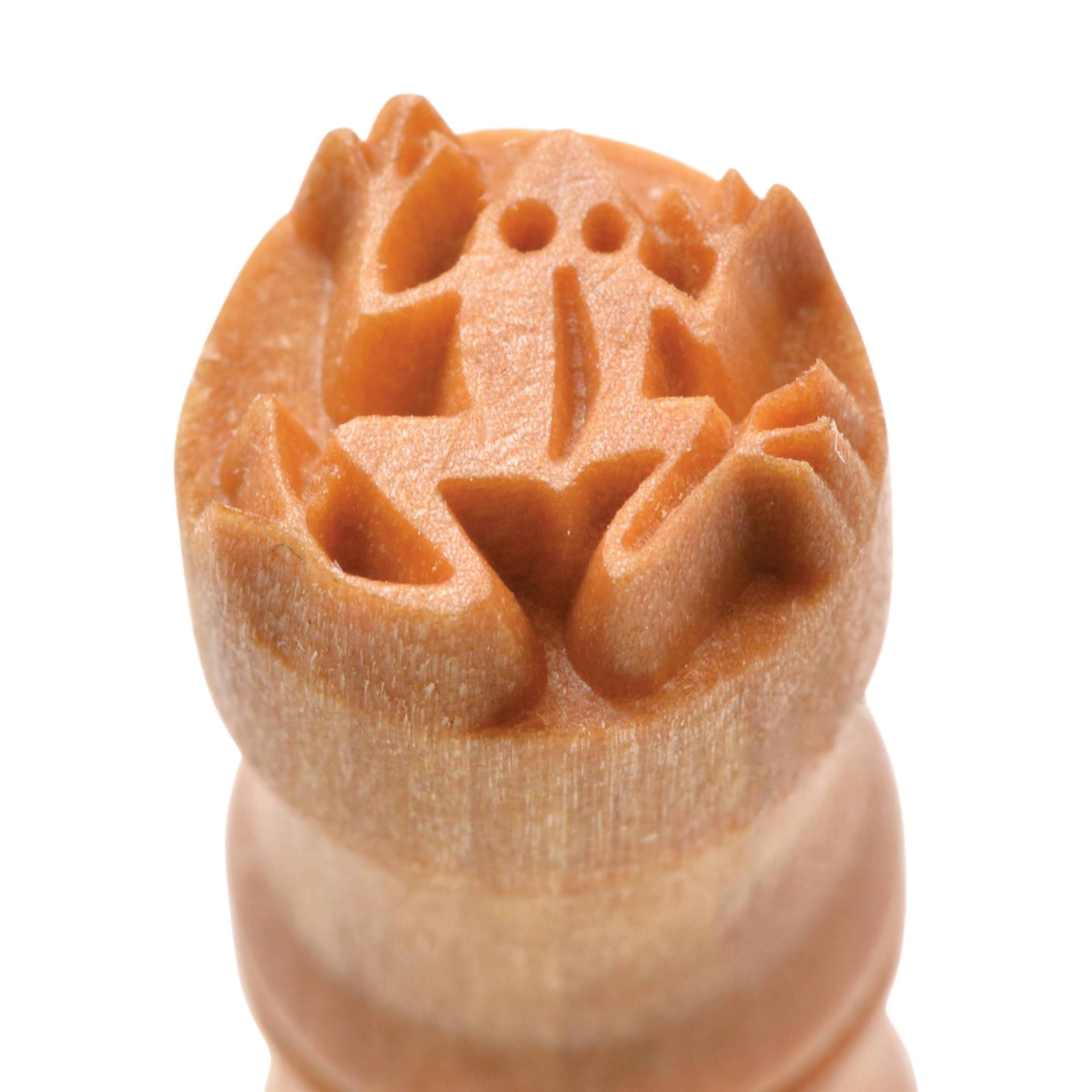 MKM Pottery Tools Small Round Stamp - SCS-156, Dancing Frog