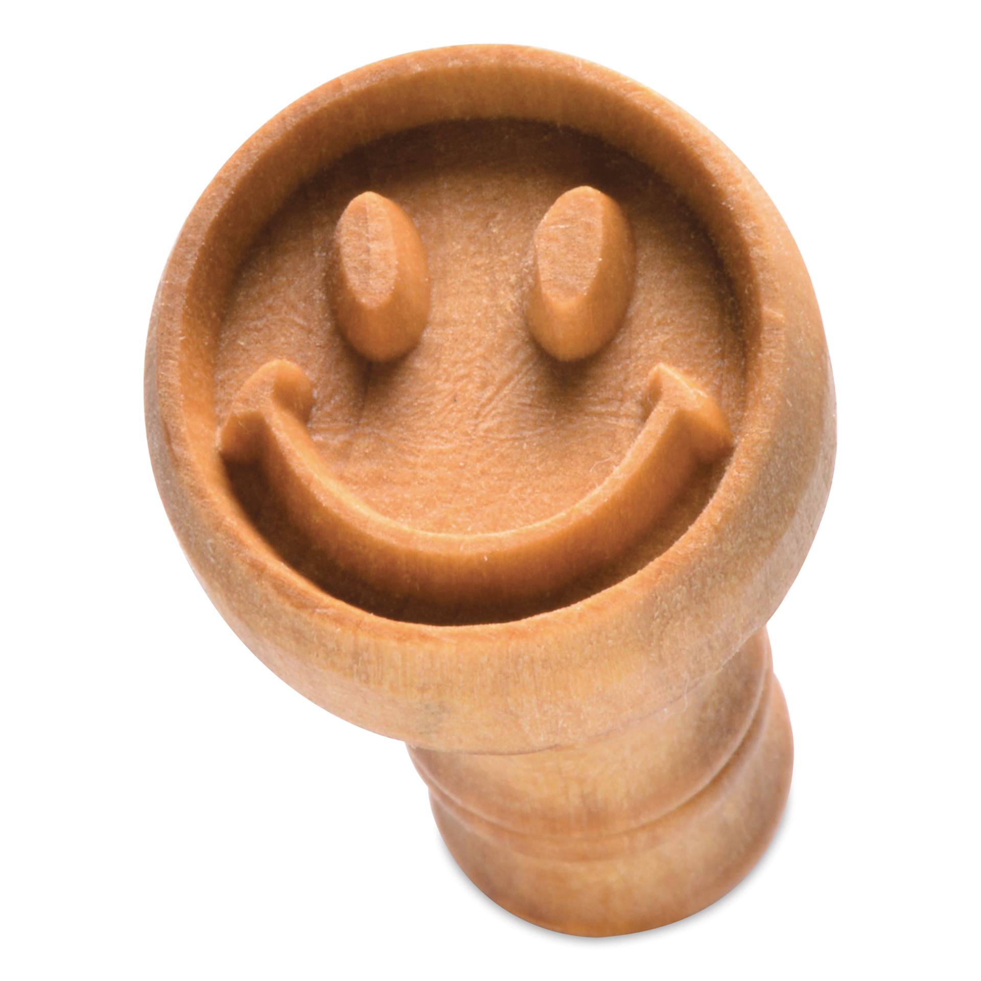 MKM Pottery Tools Medium Round Stamp - SCM-201, Smiley Face