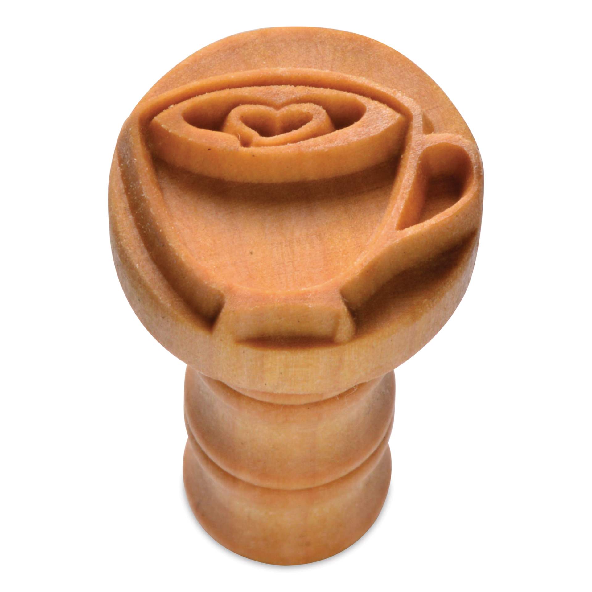 MKM Pottery Tools Medium Round Stamp - SCM-124, Latte Love