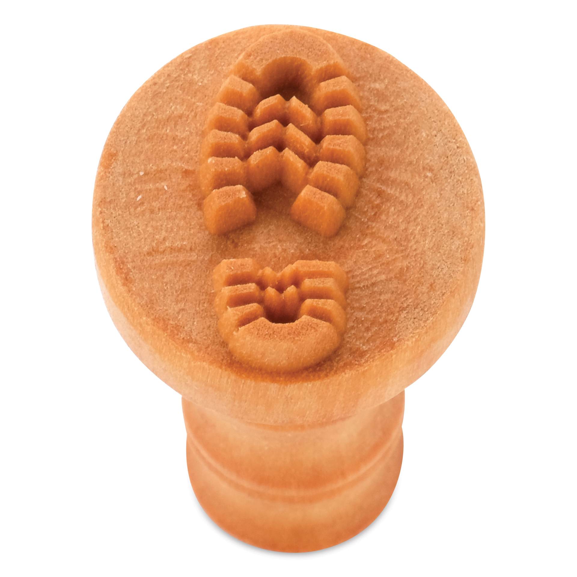 MKM Pottery Tools Medium Round Stamp - SCM-298, Right Boot Print
