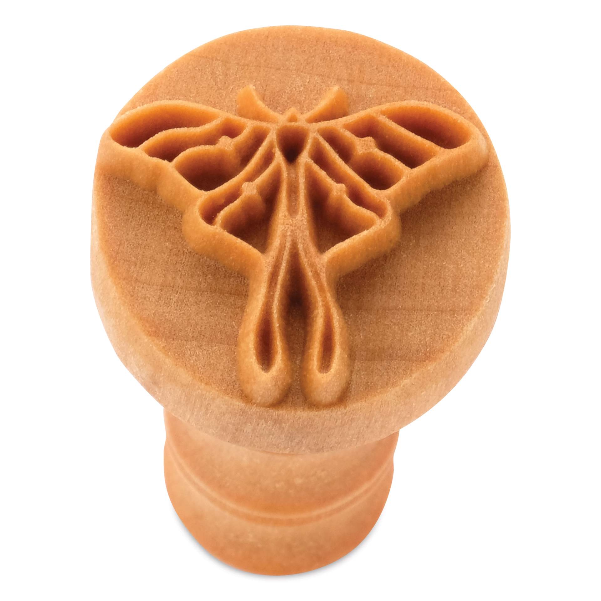 MKM Pottery Tools Medium Round Stamp - SCM-302, Luna Moth
