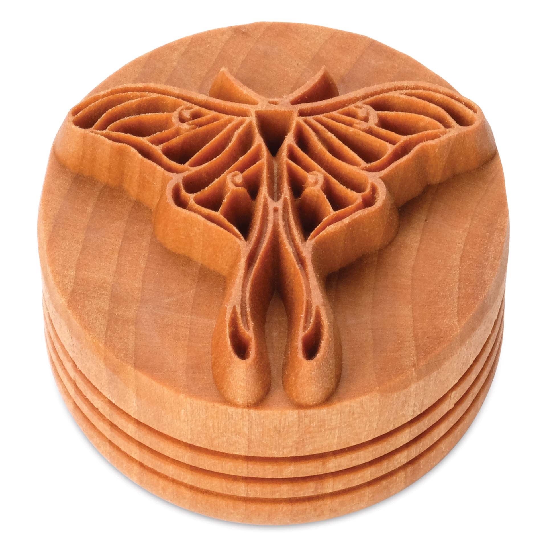 MKM Pottery Tools Large Round Stamp - SCL-169, Luna Moth