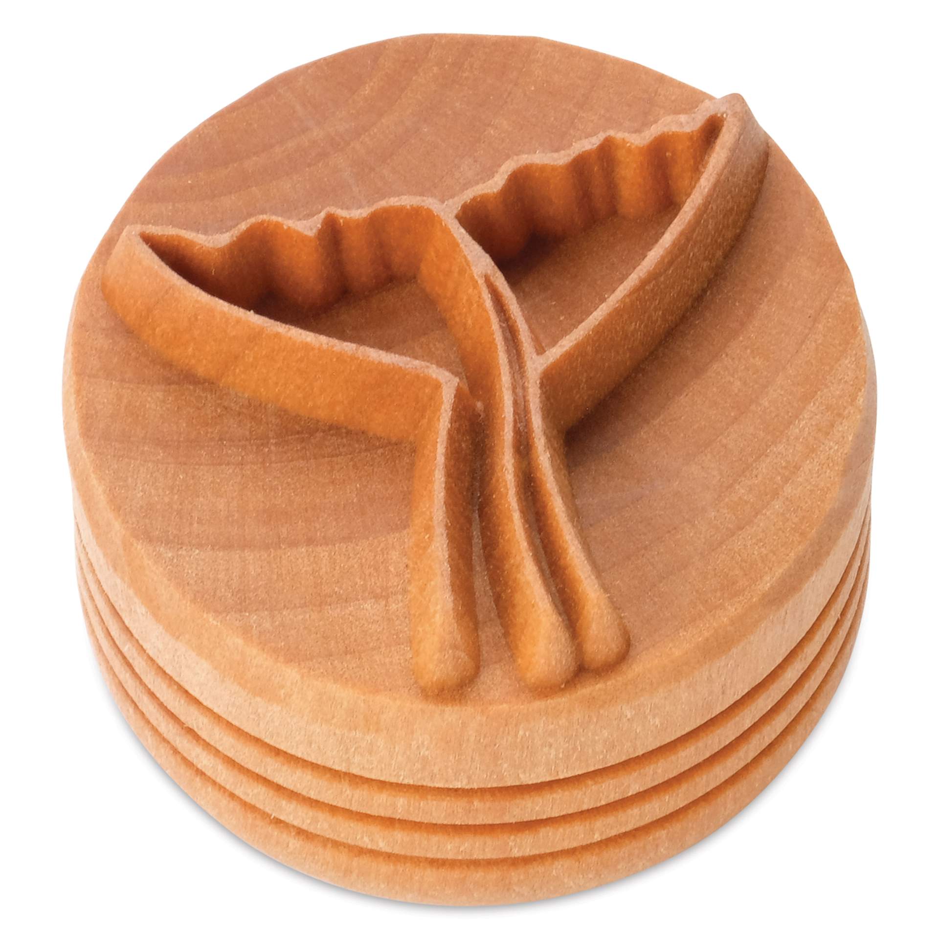 MKM Pottery Tools Large Round Stamp - SCL-170, Whale Tail