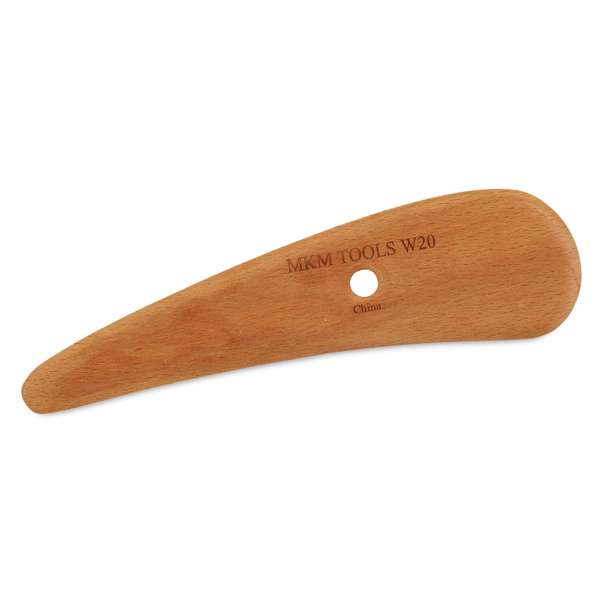 MKM Pottery Tools Wood Rib - W20, Large, 8.1" x 2.2" - front