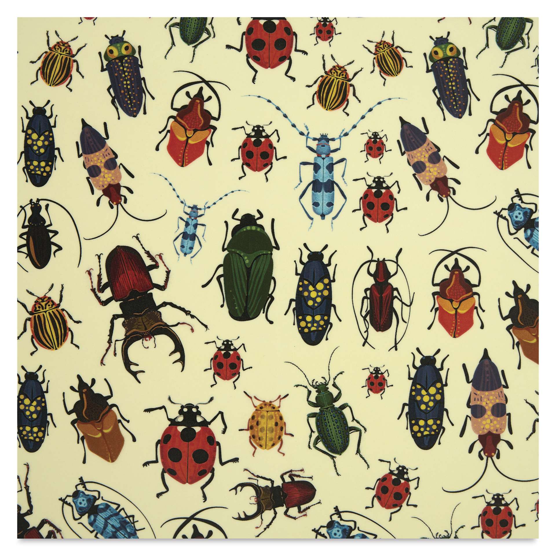 Elan Transfers Overglaze Decal Sheet - Small Beetles - close-up