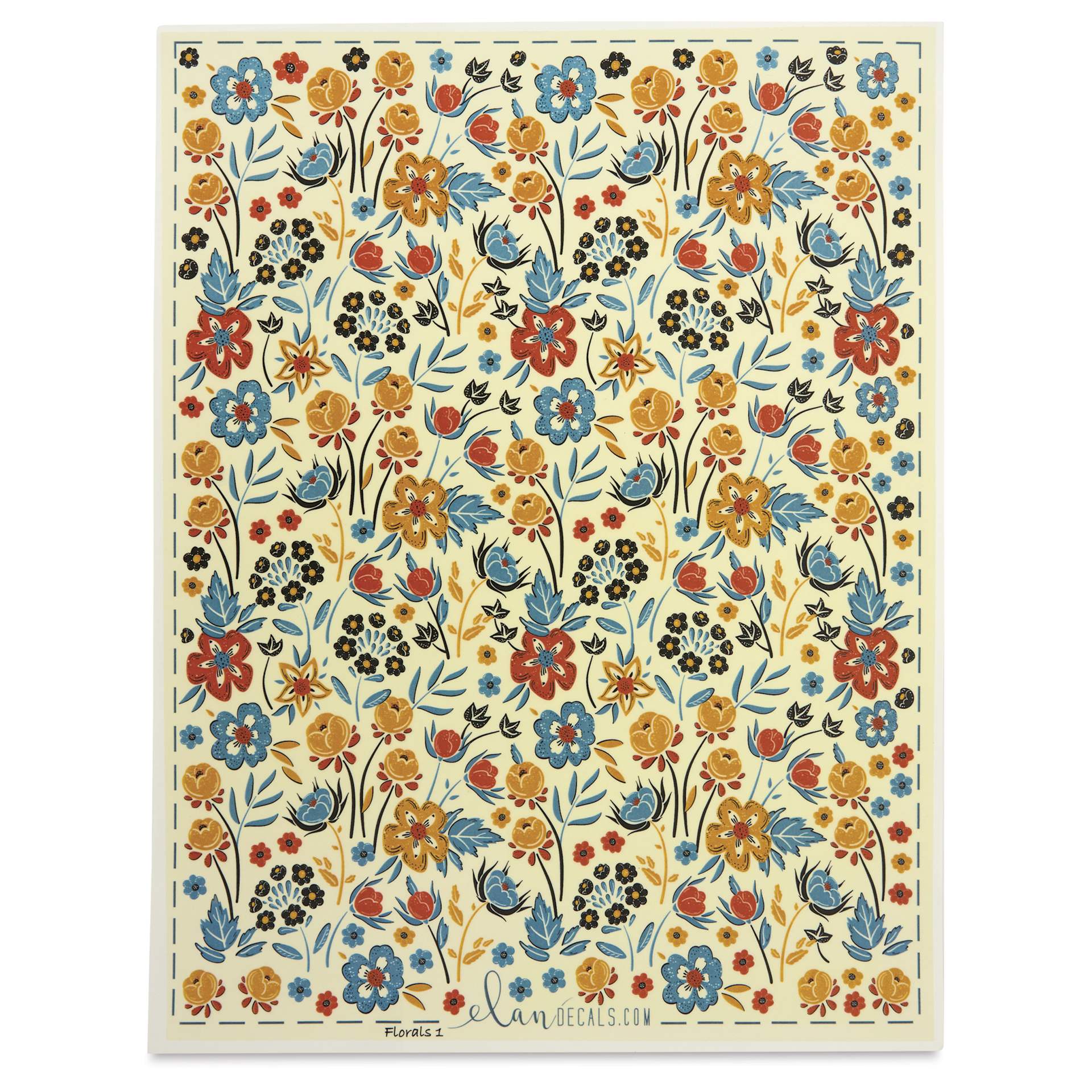 Elan Transfers Overglaze Decal Sheet - Florals