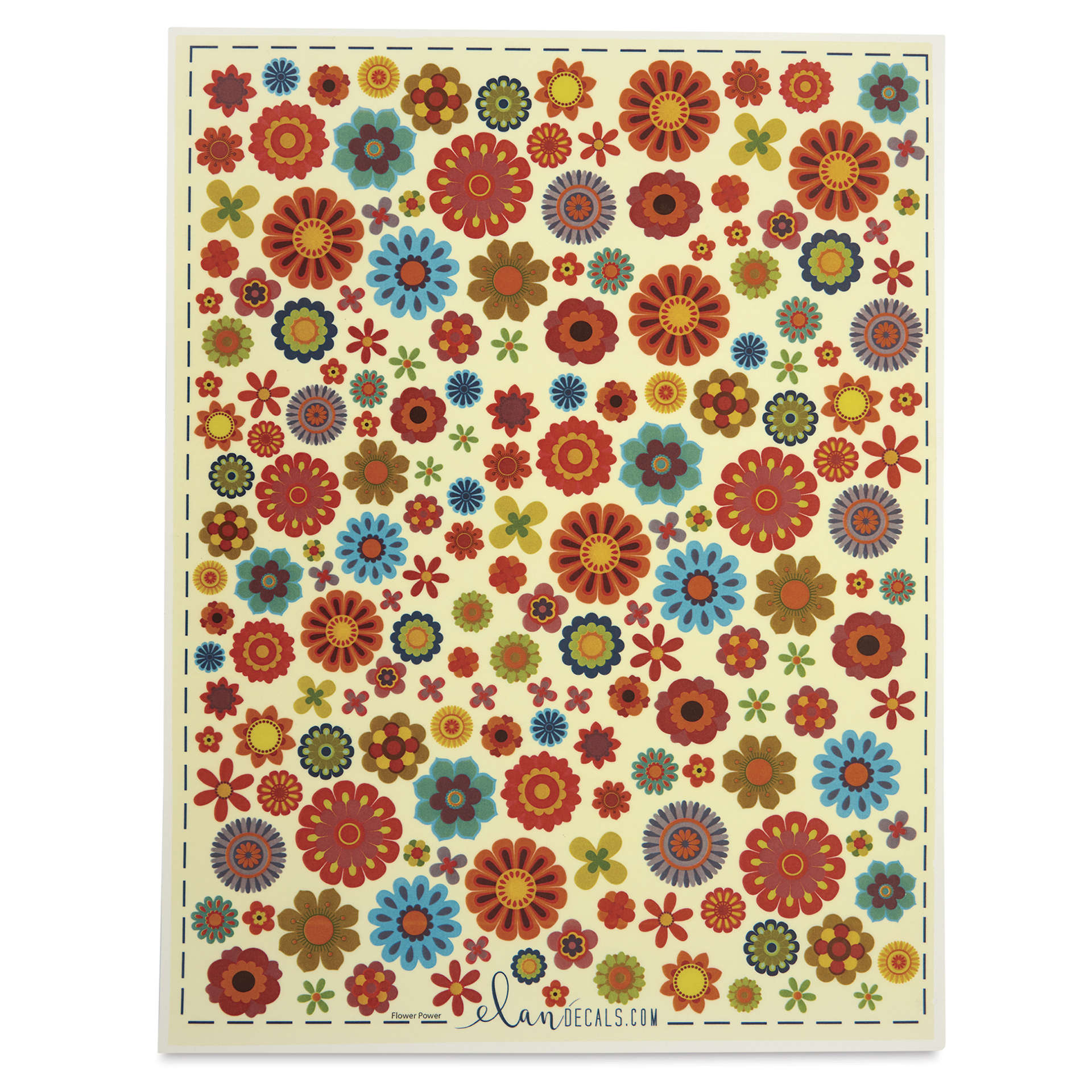 Elan Transfers Overglaze Decal Sheet - Flower Power