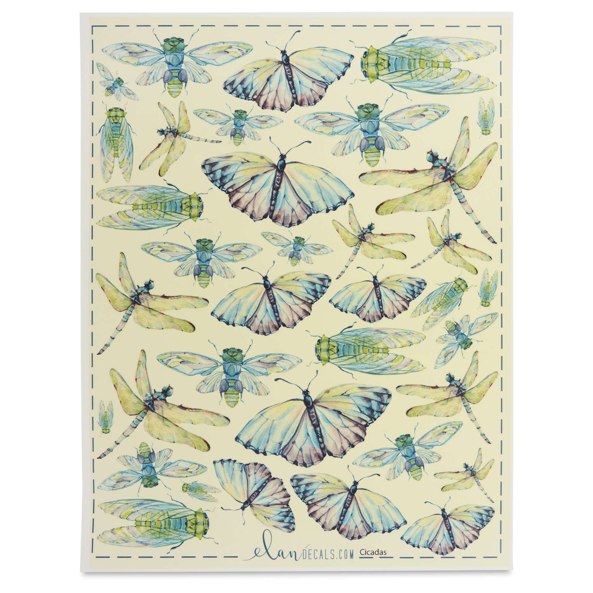 Elan Transfers Overglaze Decal Sheet - Celestial Cats