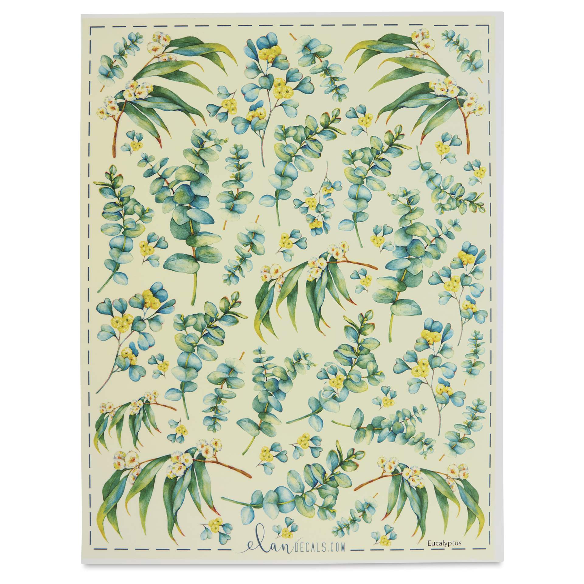 Elan Transfers Overglaze Decal Sheet - Eucalyptus