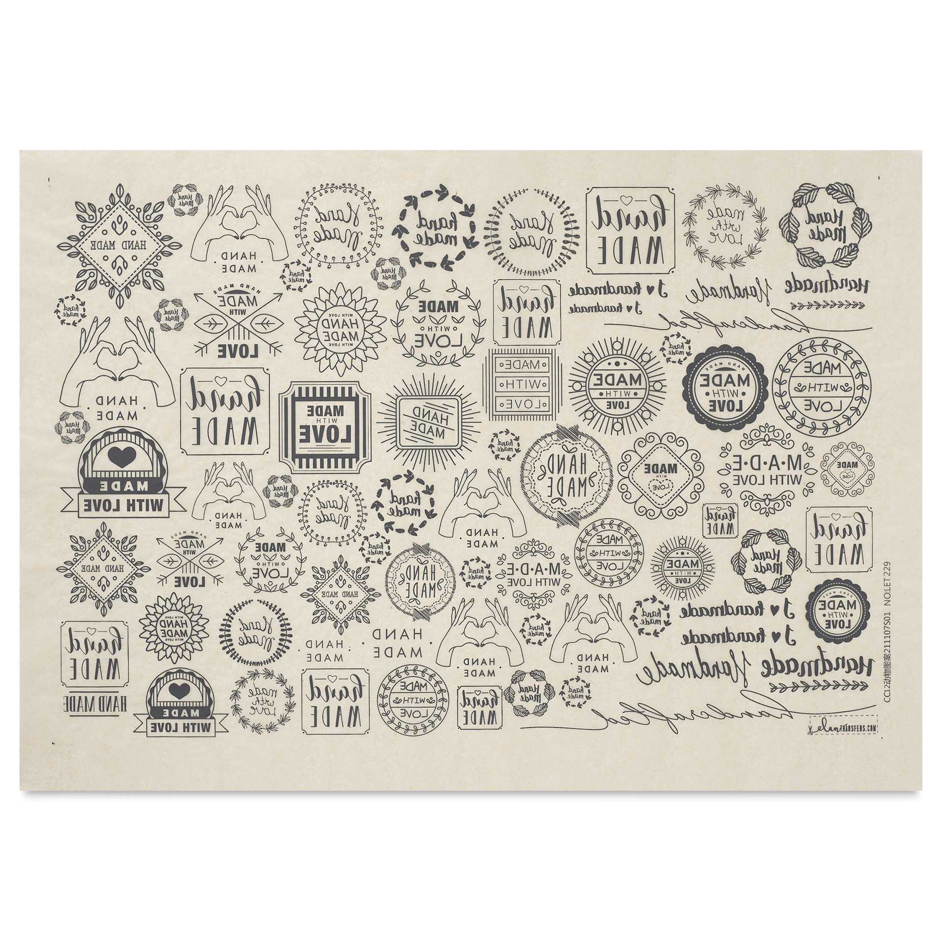 Elan Transfers Underglaze Transfer Sheet - Handmade, Black