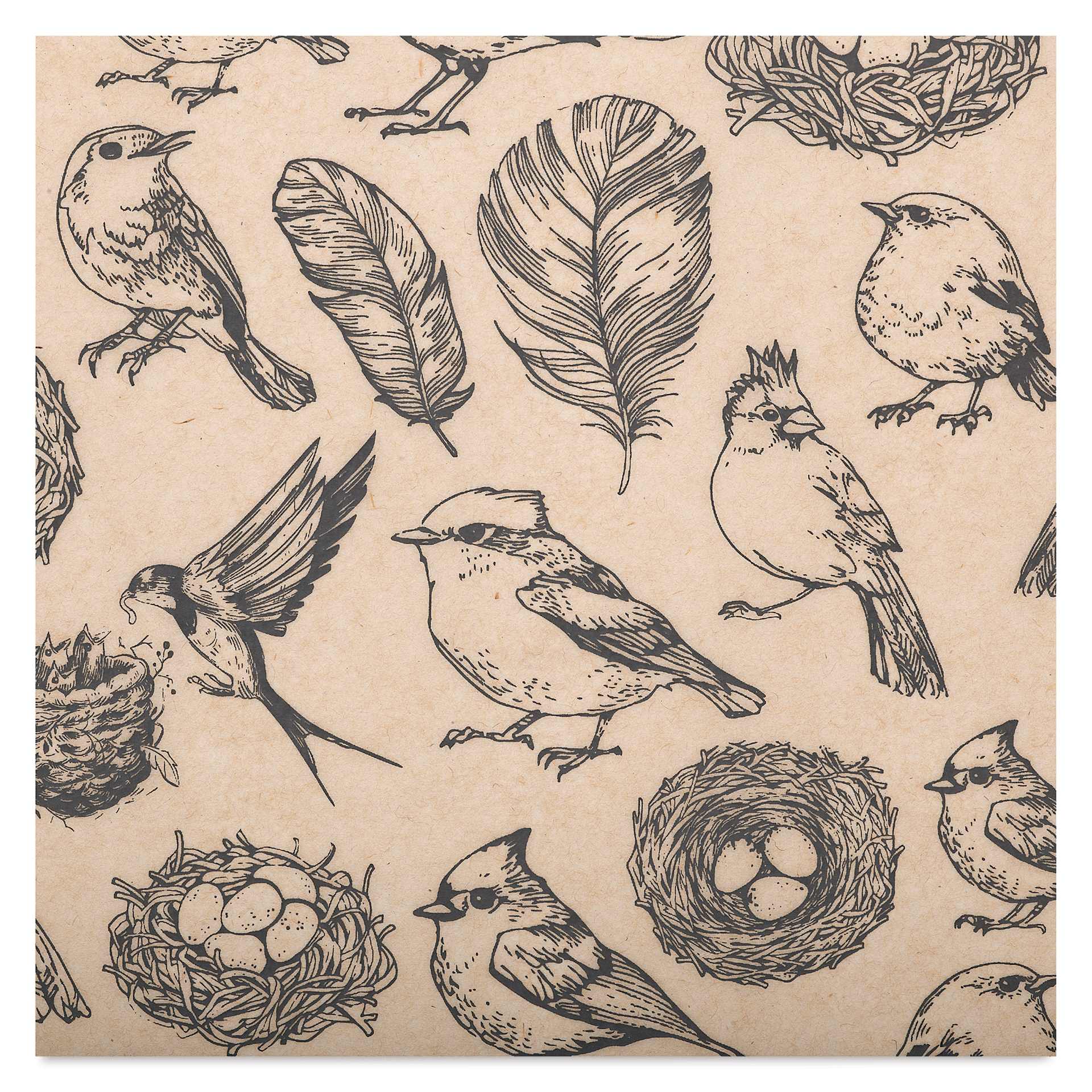 Elan Transfers Underglaze Transfer Sheet - Nests, Assorted Colors close up