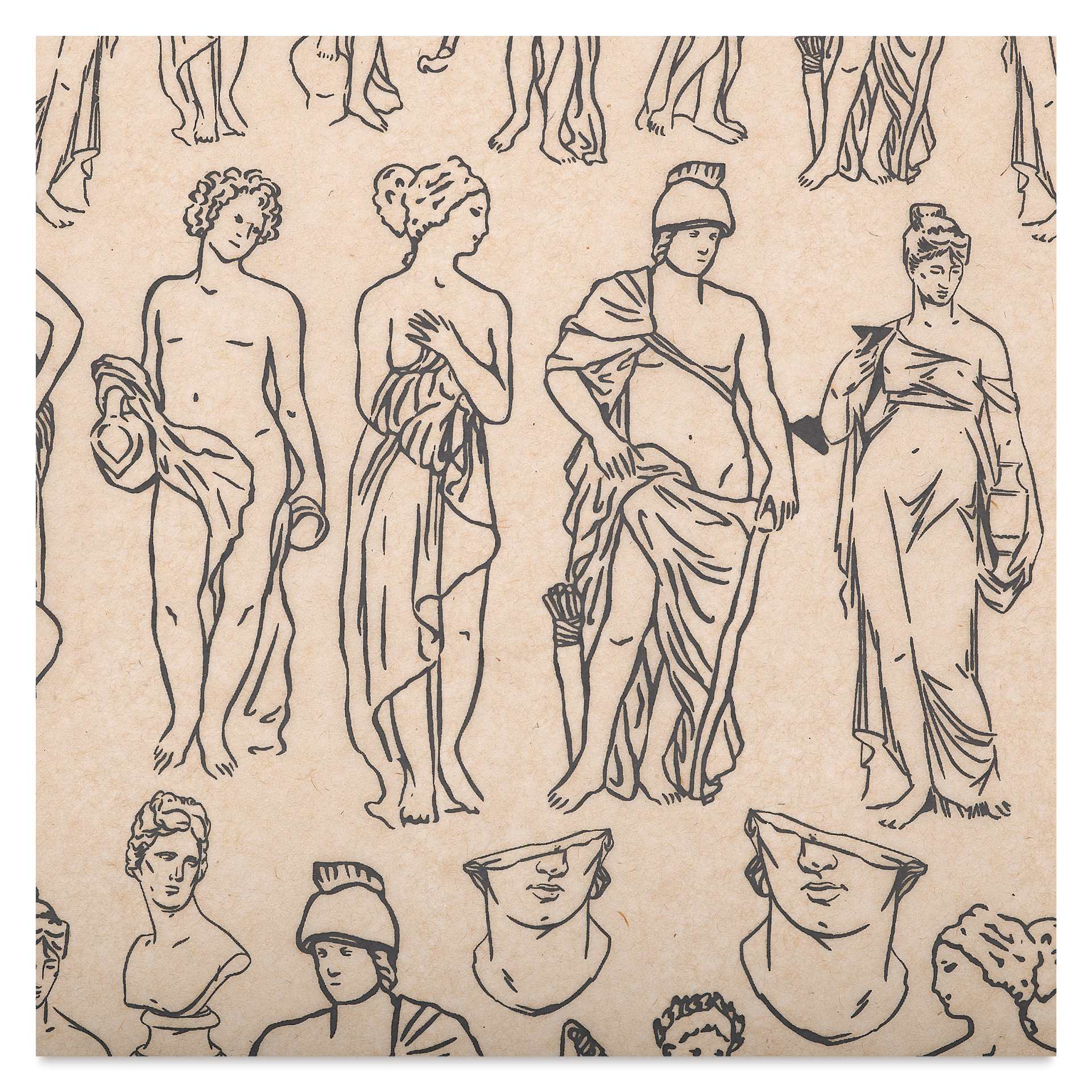 Elan Transfers Underglaze Transfer Sheet - Idols, Assorted Colors close up