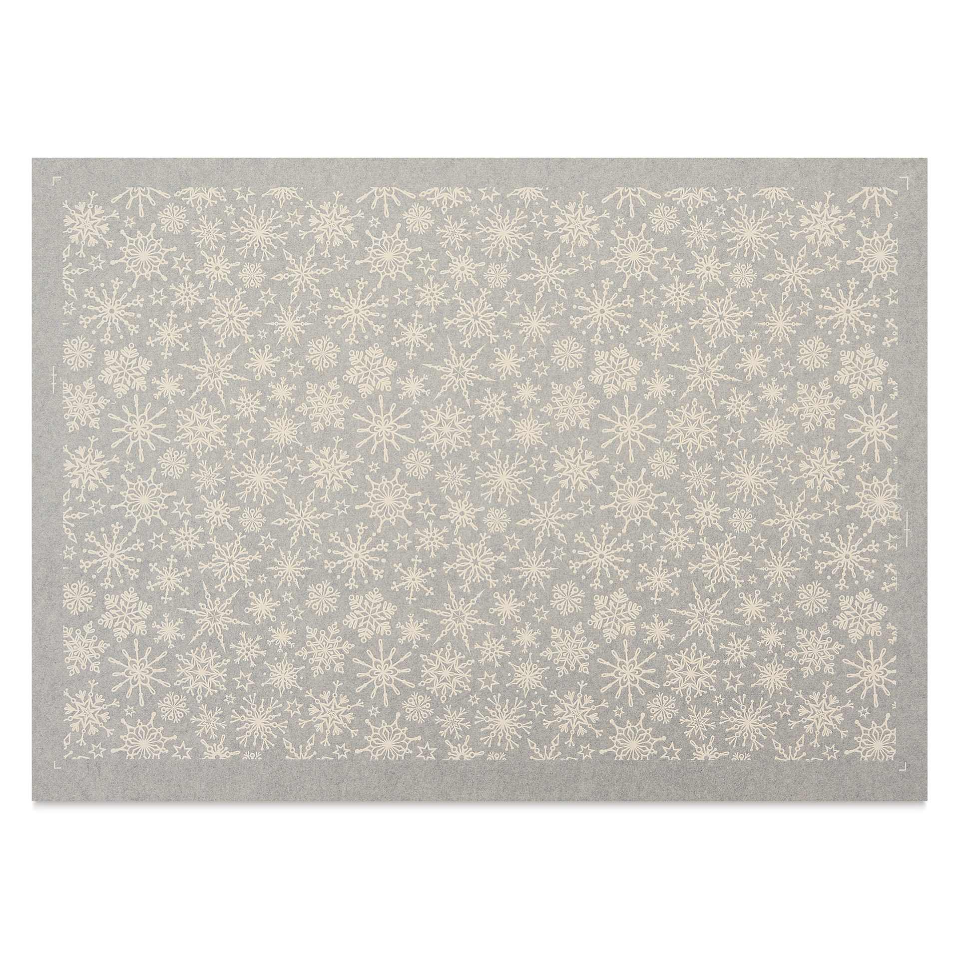 Elan Transfers Underglaze Transfer Sheet - Snowflakes, White
