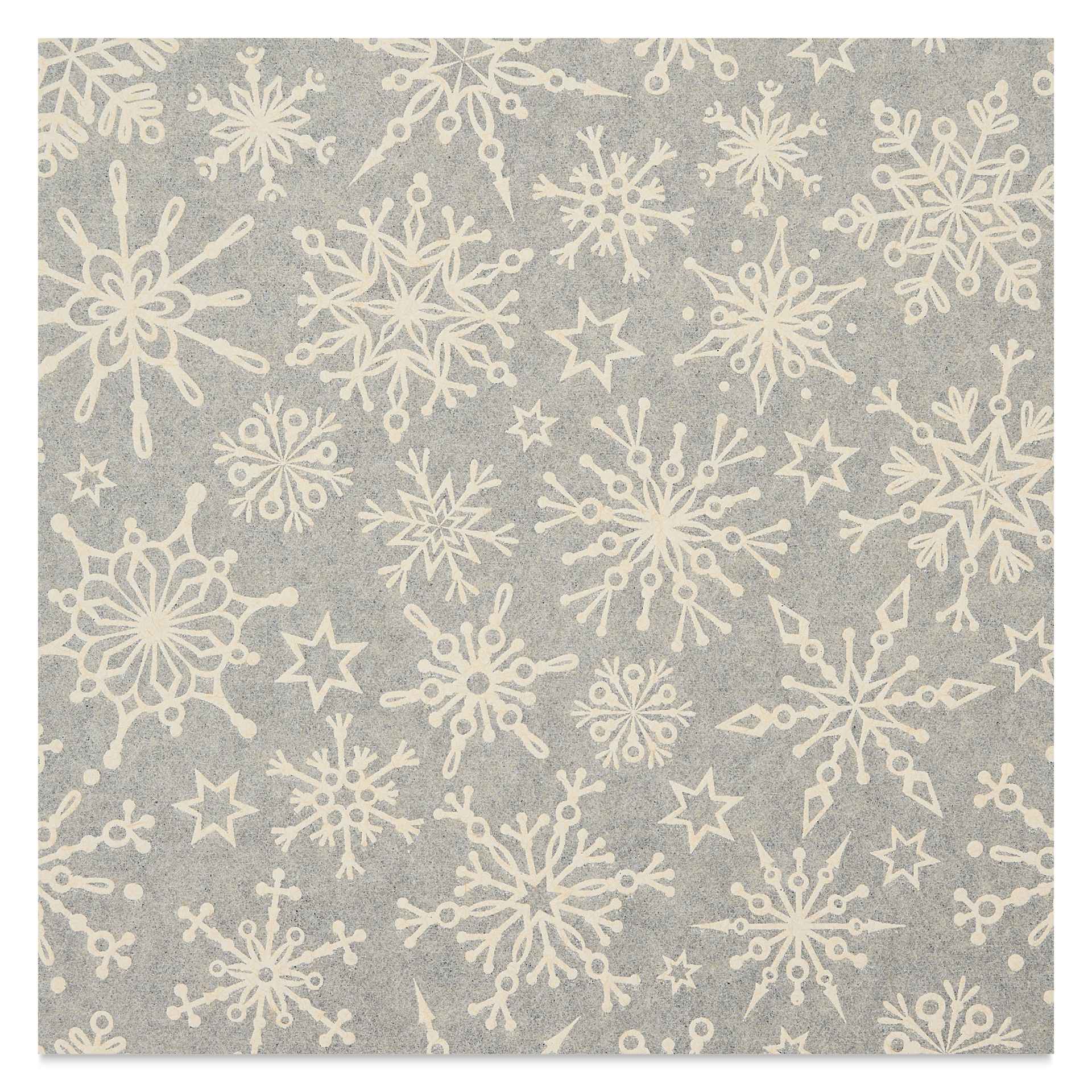 Elan Transfers Underglaze Transfer Sheet - Snowflakes, White close up