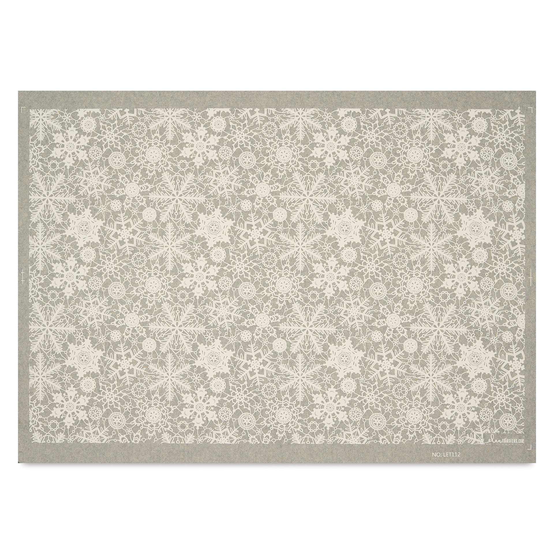 Elan Transfers Underglaze Transfer Sheet - Snowflake Lace, White