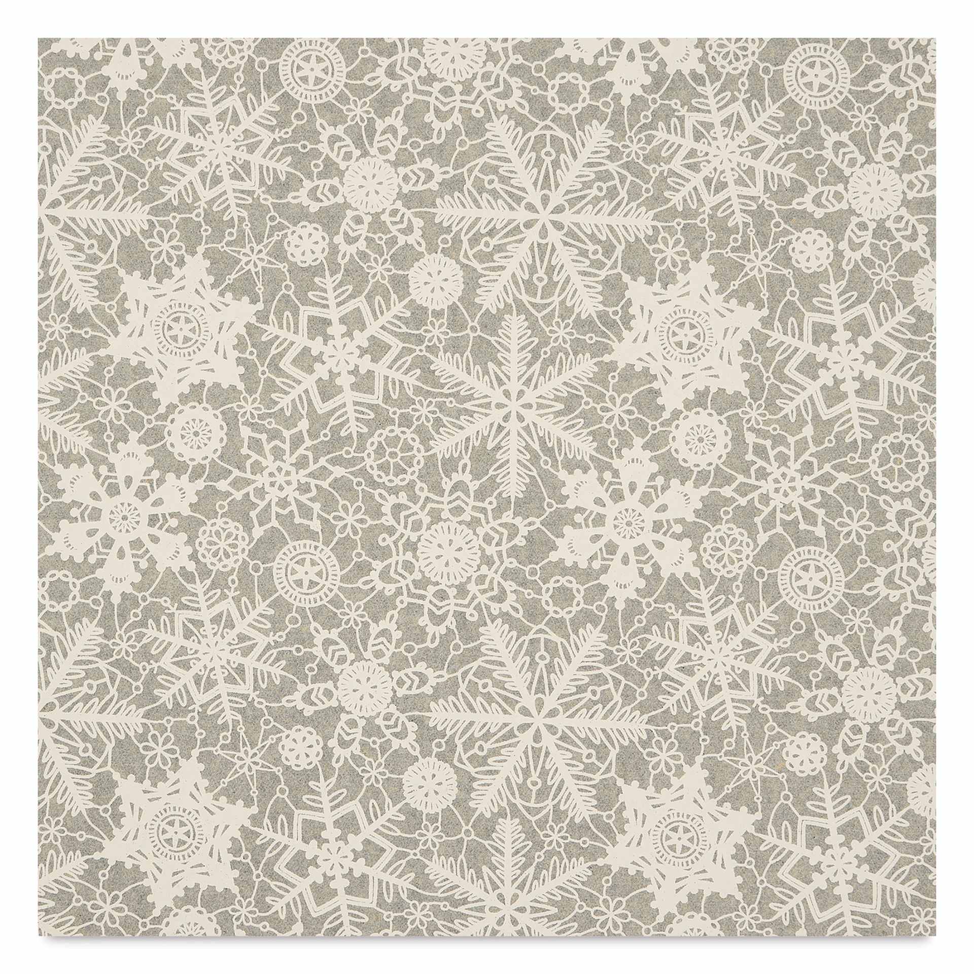 Elan Transfers Underglaze Transfer Sheet - Snowflake Lace, White close up