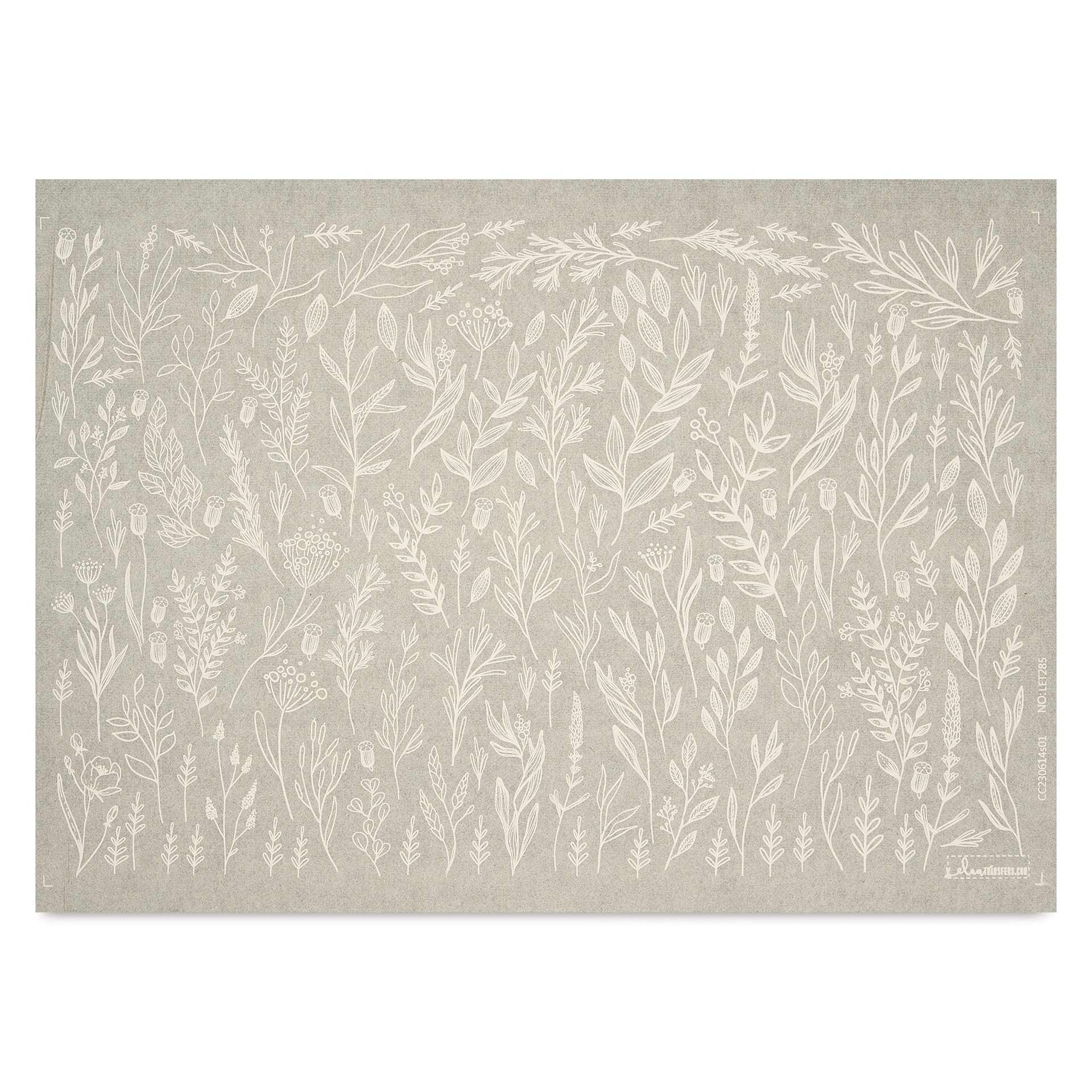 Elan Transfers Underglaze Transfer Sheet - Branches, White