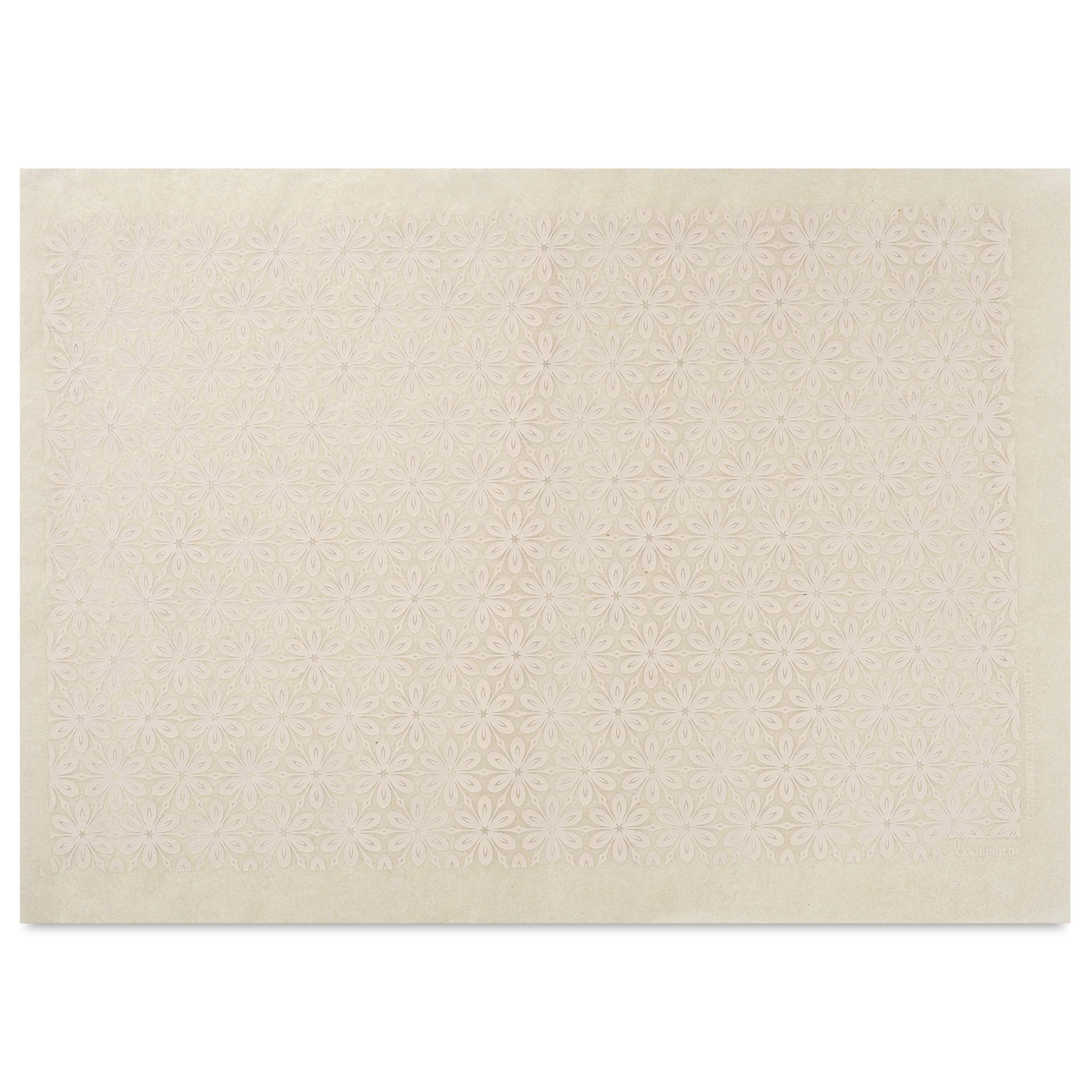 Elan Transfers Underglaze Transfer Sheet - Floral Wallpaper, White