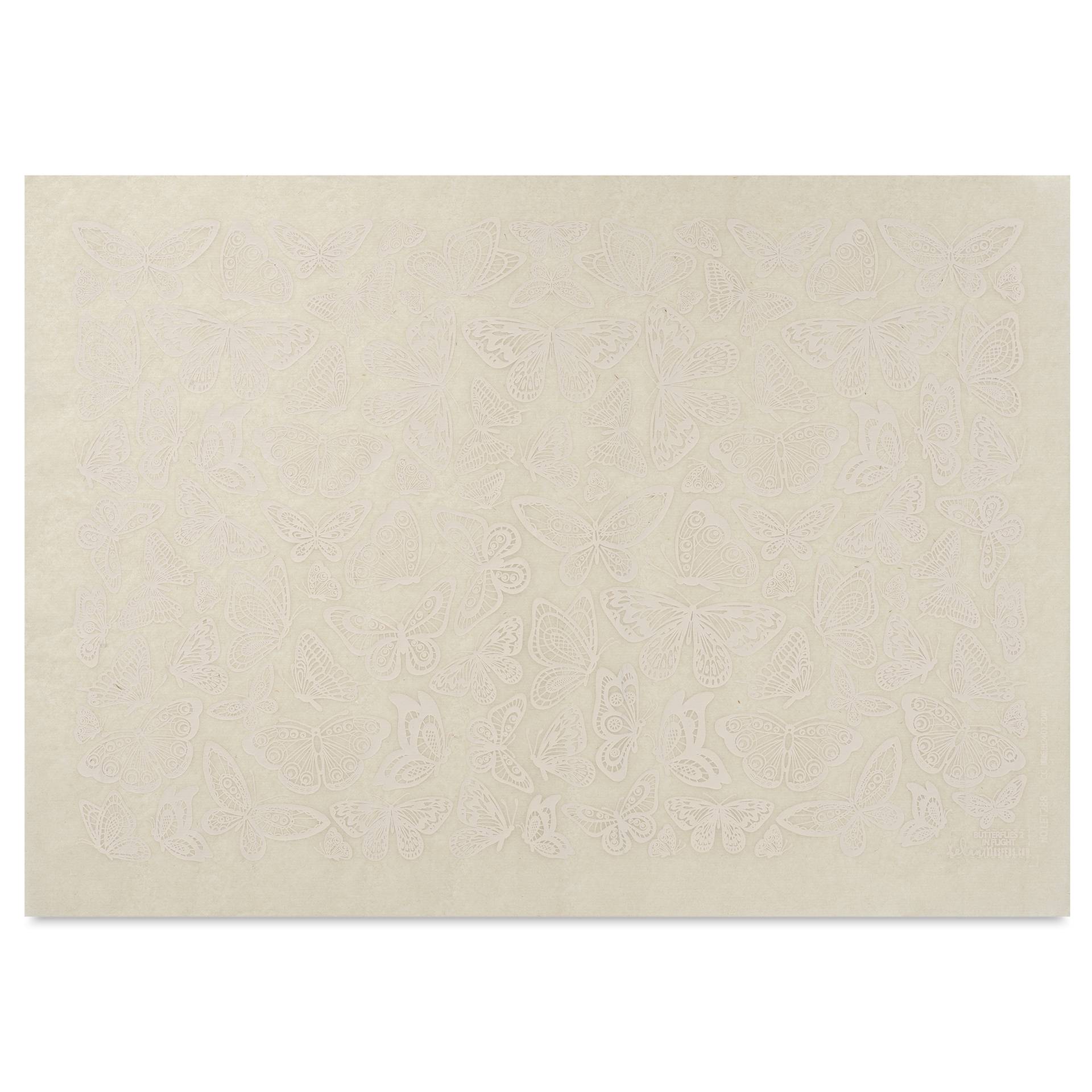 Elan Transfers Underglaze Transfer Sheet - Butterflies in Flight, White