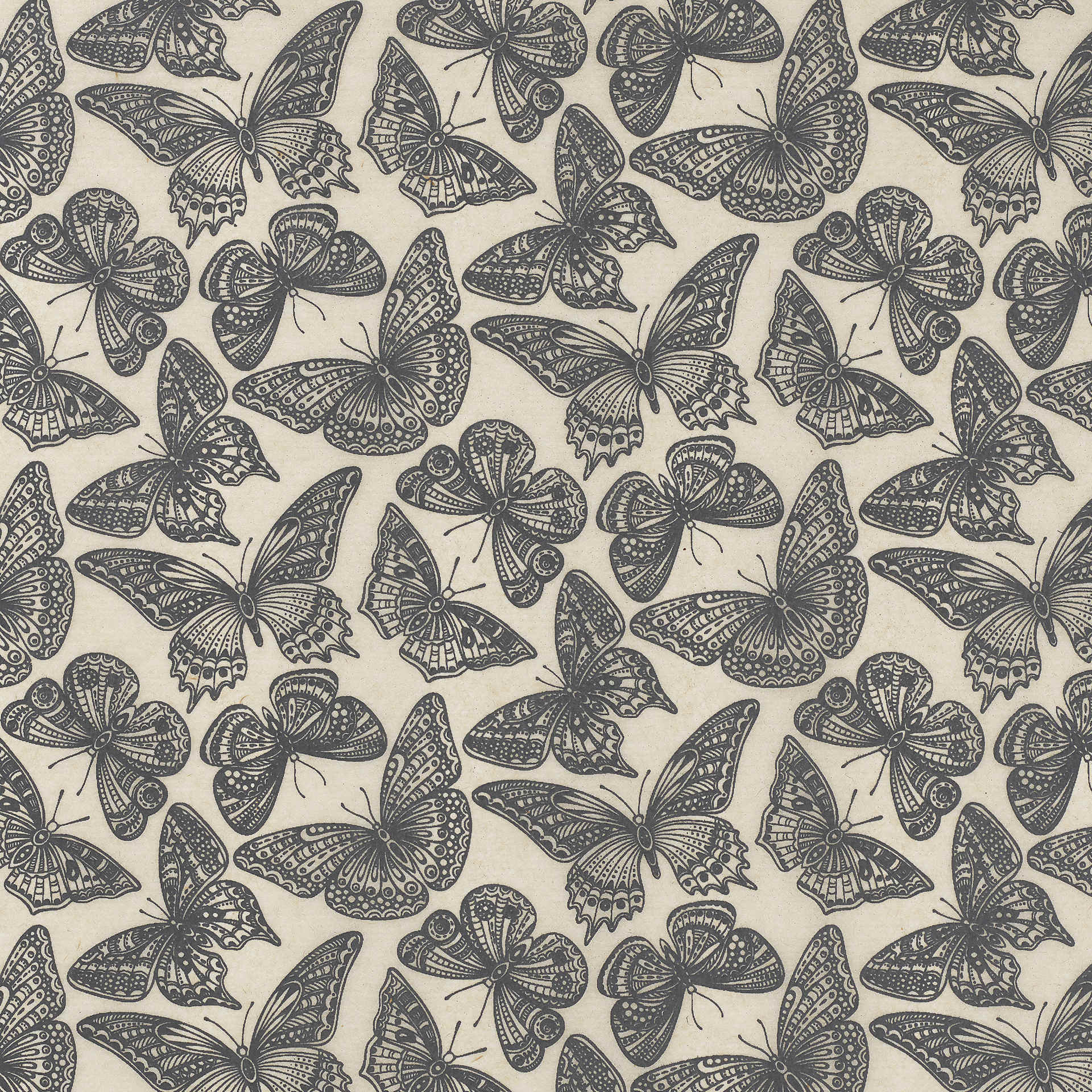 Elan Transfers Underglaze Transfer Sheet - Butterflies, Black - close-up