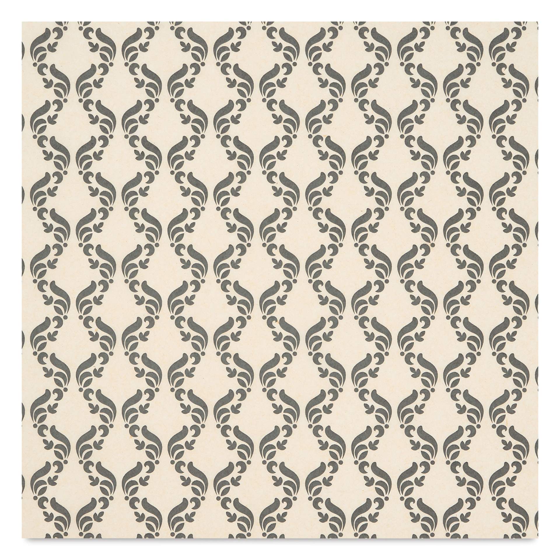 Elan Transfers Underglaze Transfer Sheet - Damask Piping, Black close up