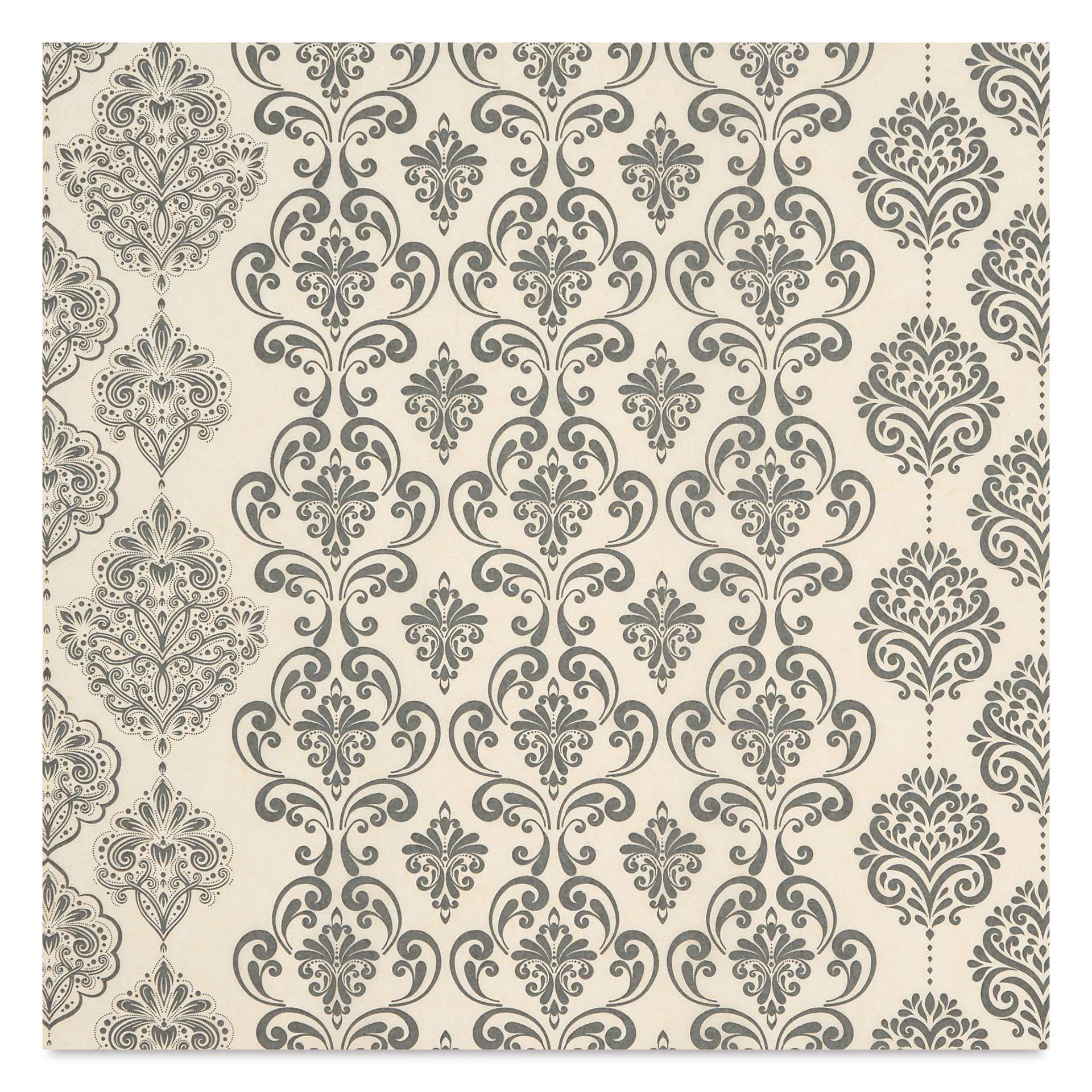Elan Transfers Underglaze Transfer Sheet - Baroque, Black close up