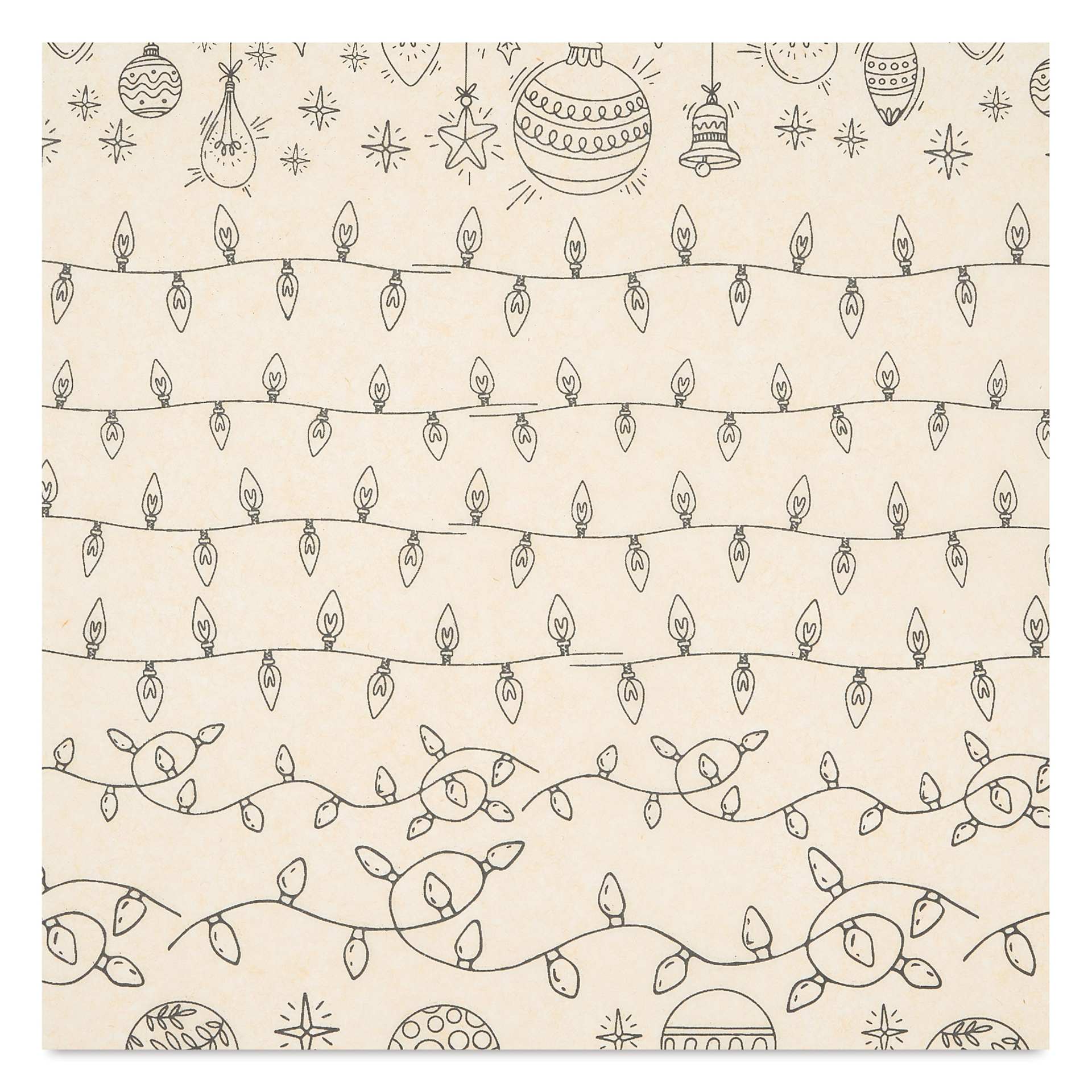Elan Transfers Underglaze Transfer Sheet - Holiday Lights, Black close up