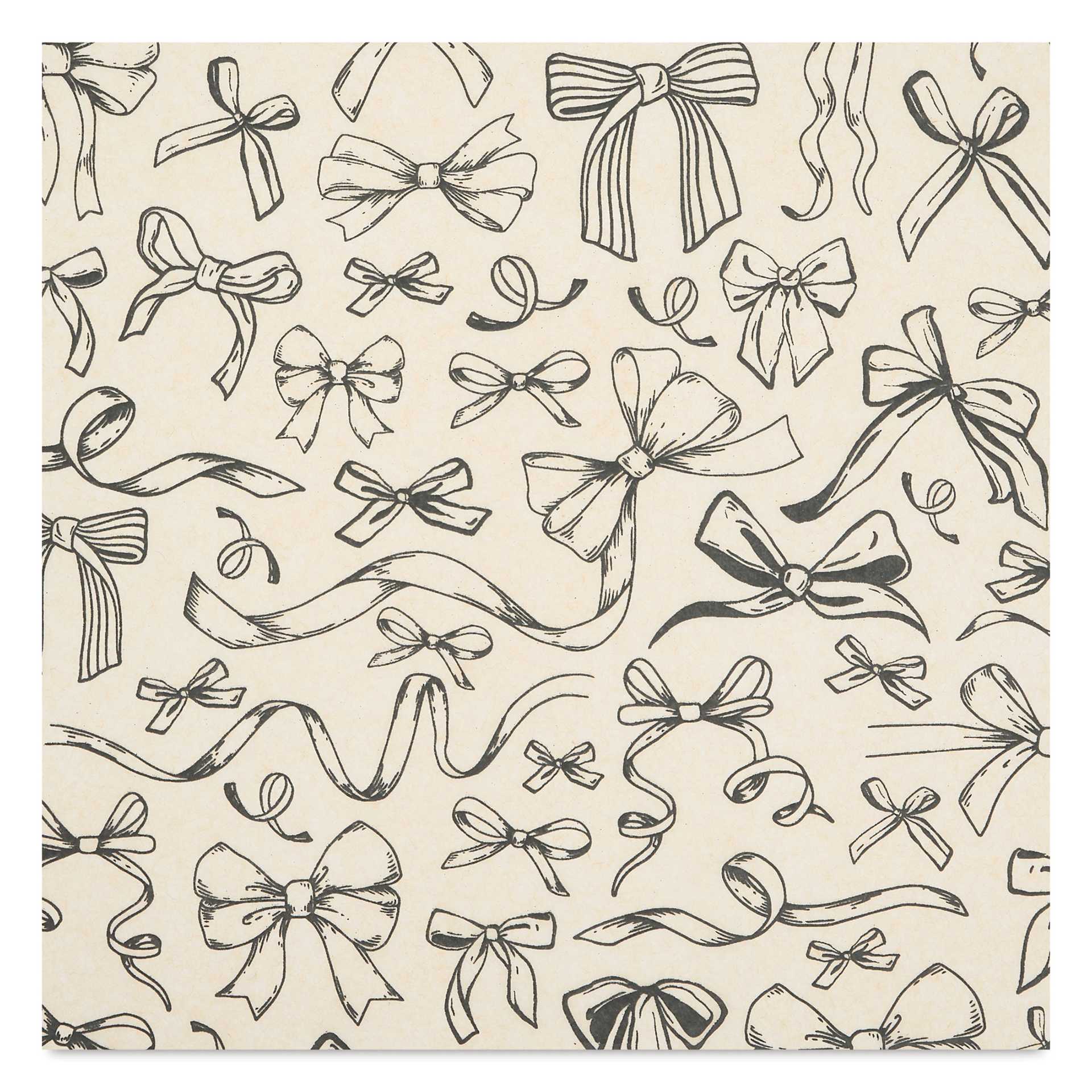 Elan Transfers Underglaze Transfer Sheet - Bows, Black close up