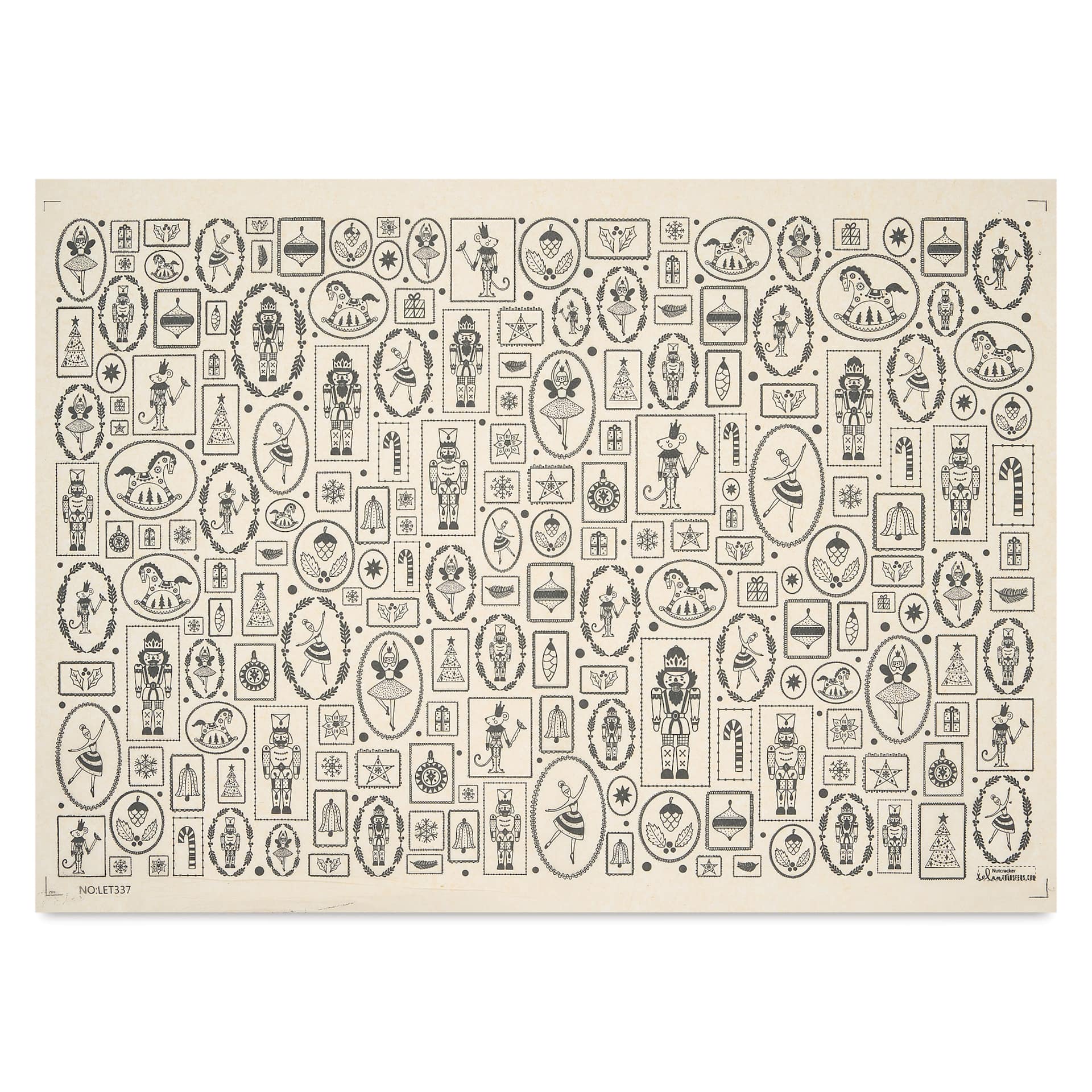 Elan Transfers Underglaze Transfer Sheet - Nutcracker, Black