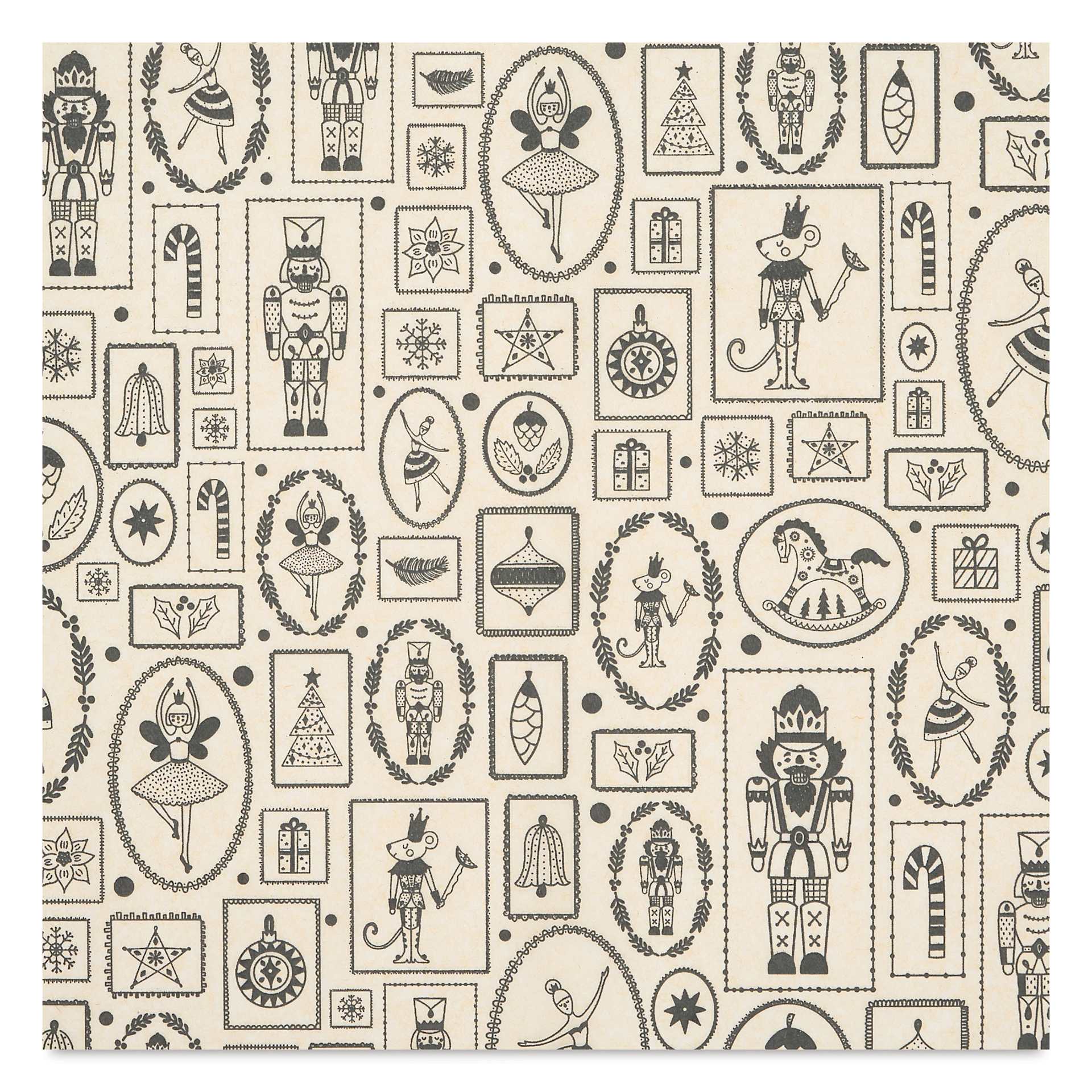 Elan Transfers Underglaze Transfer Sheet - Nutcracker, Black close up