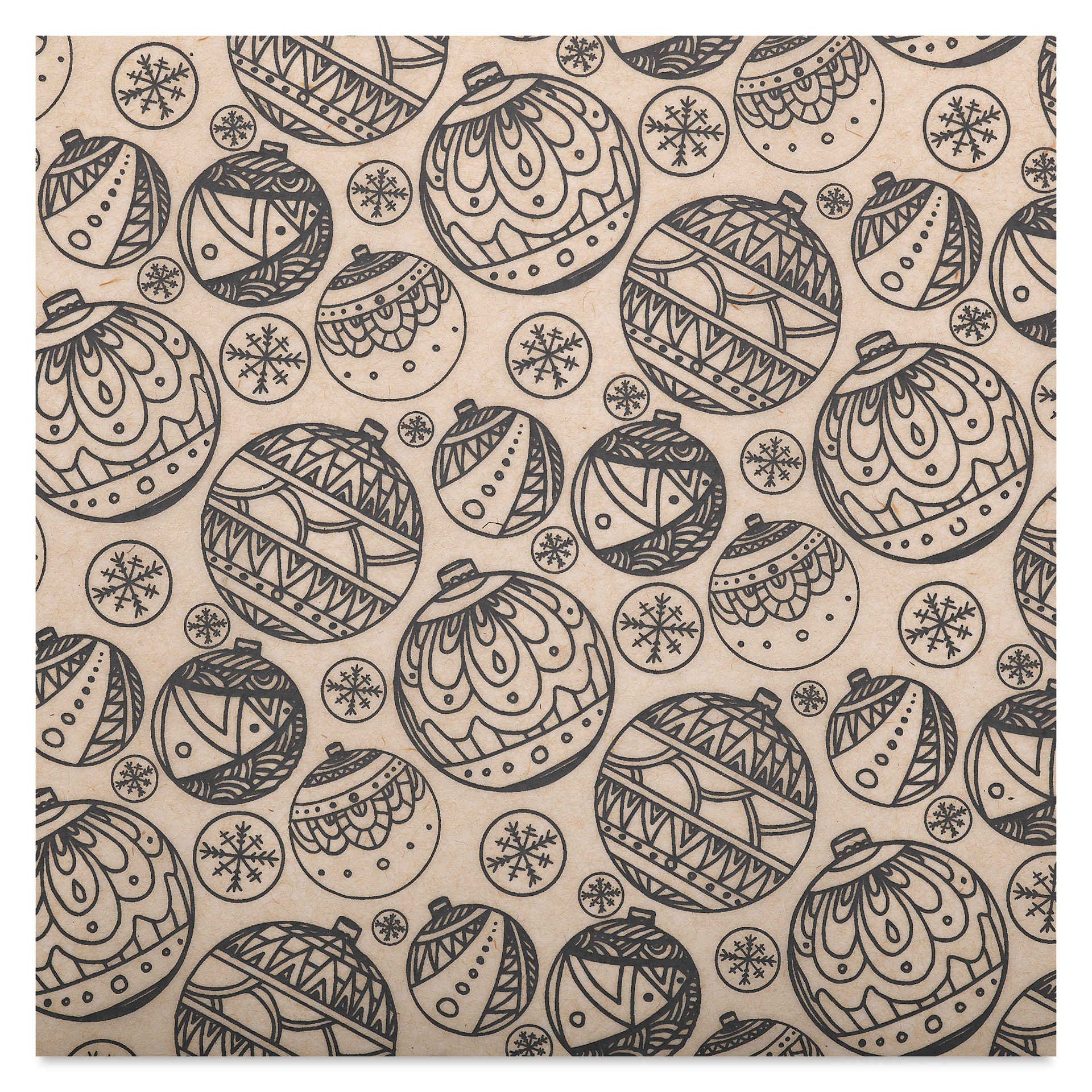Elan Transfers Underglaze Transfer Sheet - Ornaments, Black close up