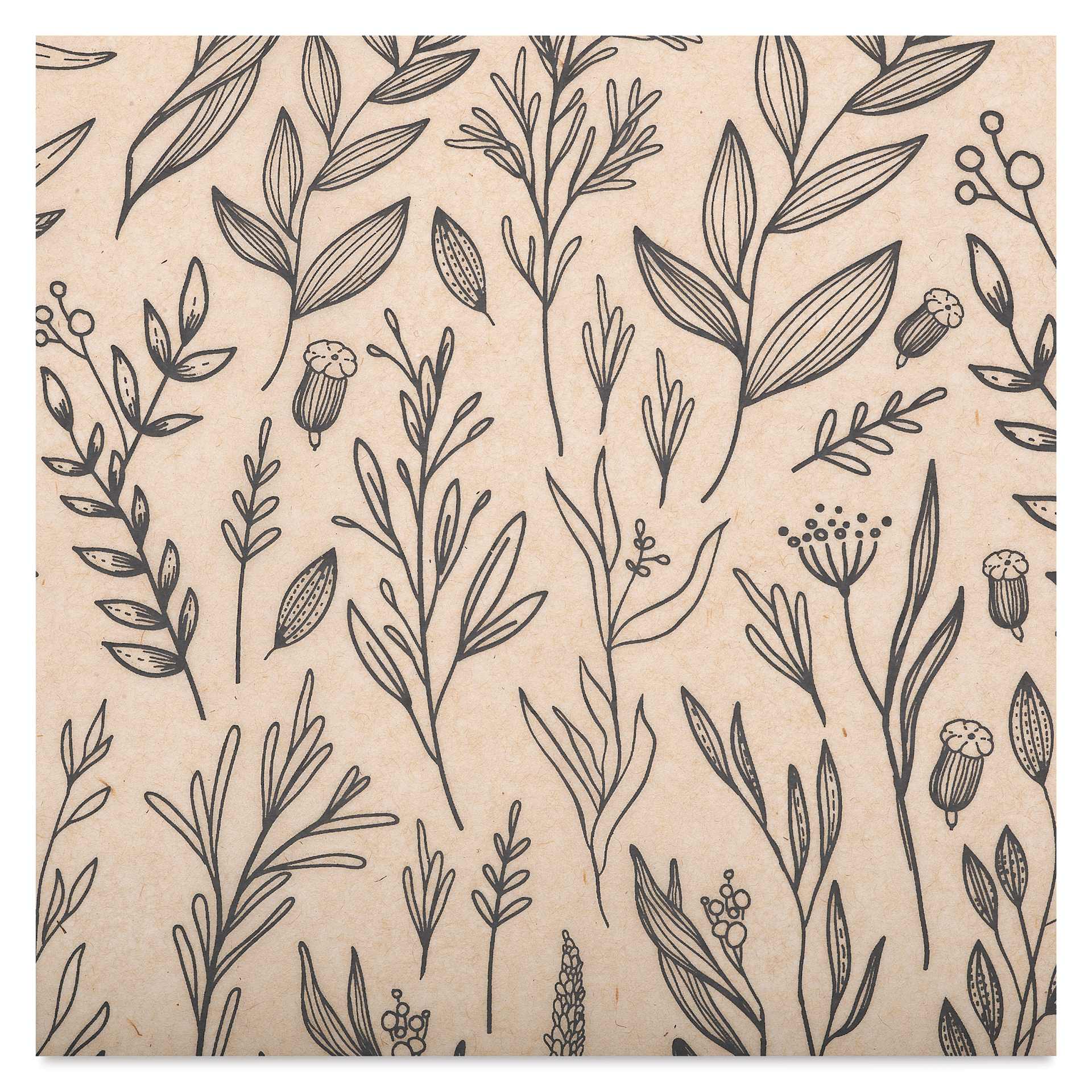 Elan Transfers Underglaze Transfer Sheet - Branches, Black close up