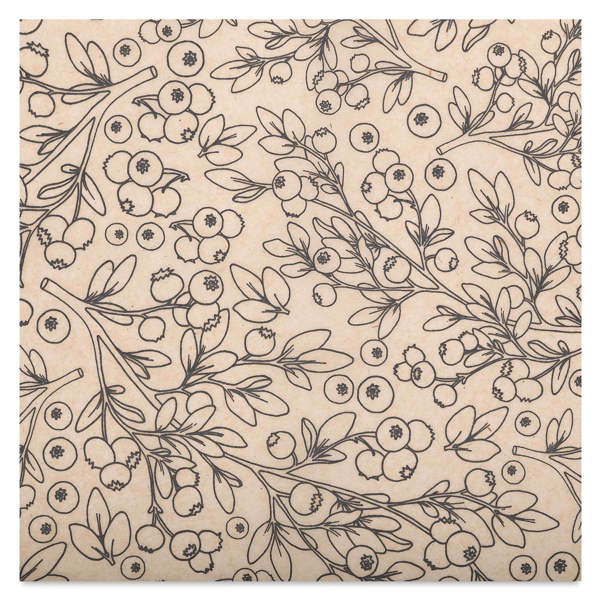 Elan Transfers Underglaze Transfer Sheet - Blueberries, Black close up