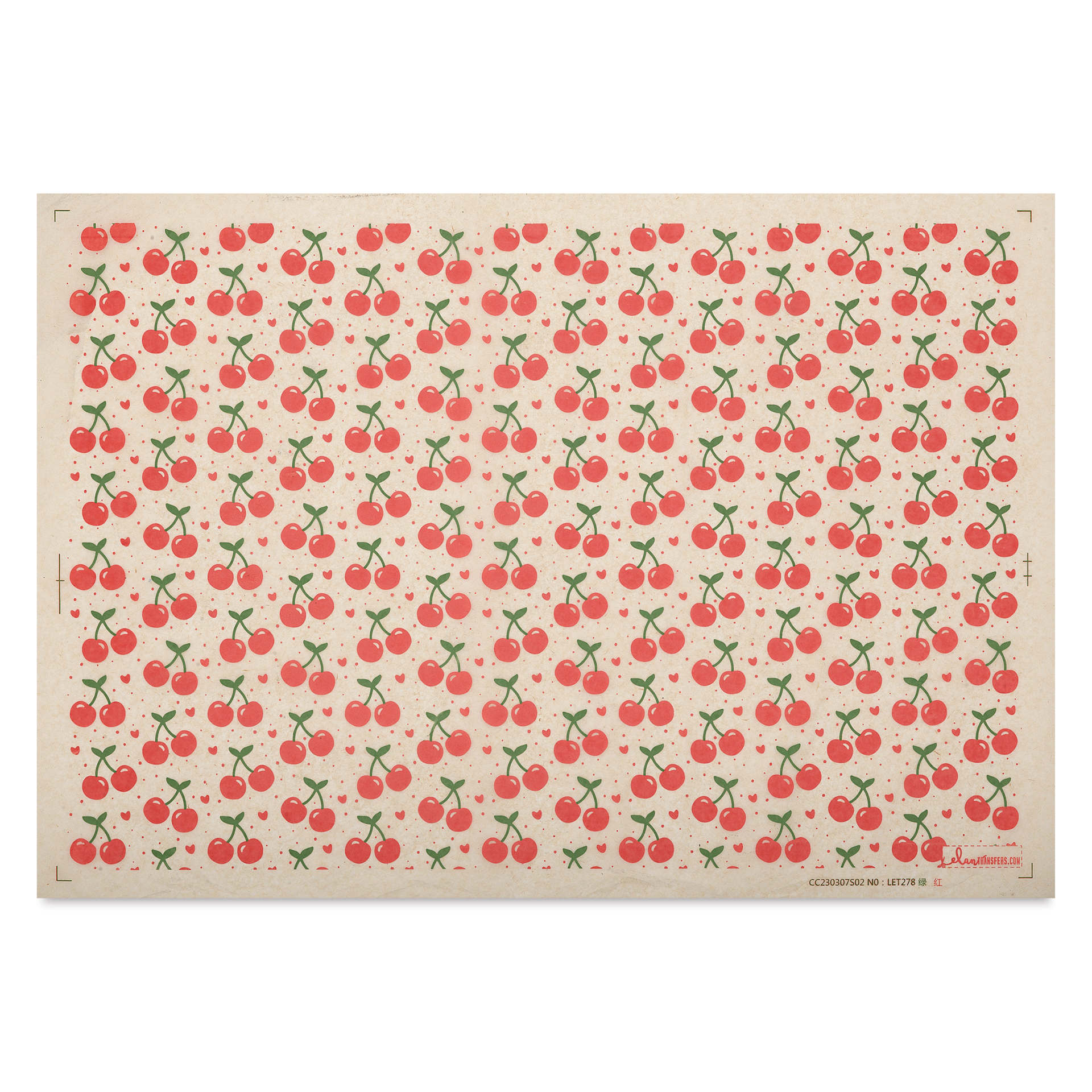 Elan Transfers Underglaze Transfer Sheet - Cherries, Assorted Colors