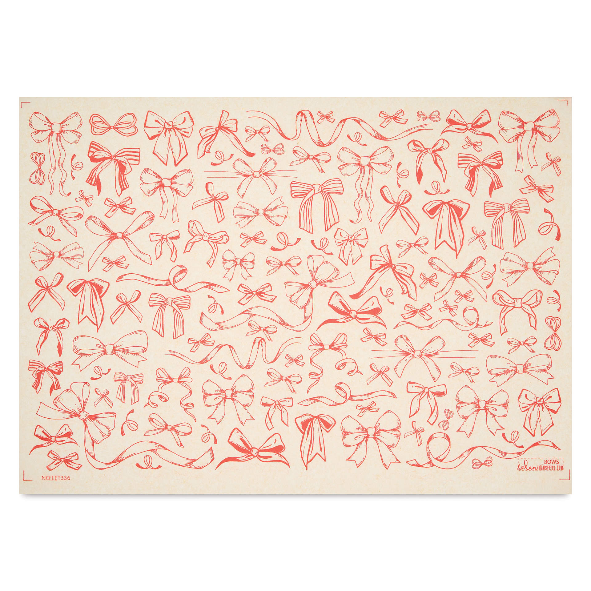 Elan Transfers Underglaze Transfer Sheet - Bows, Red