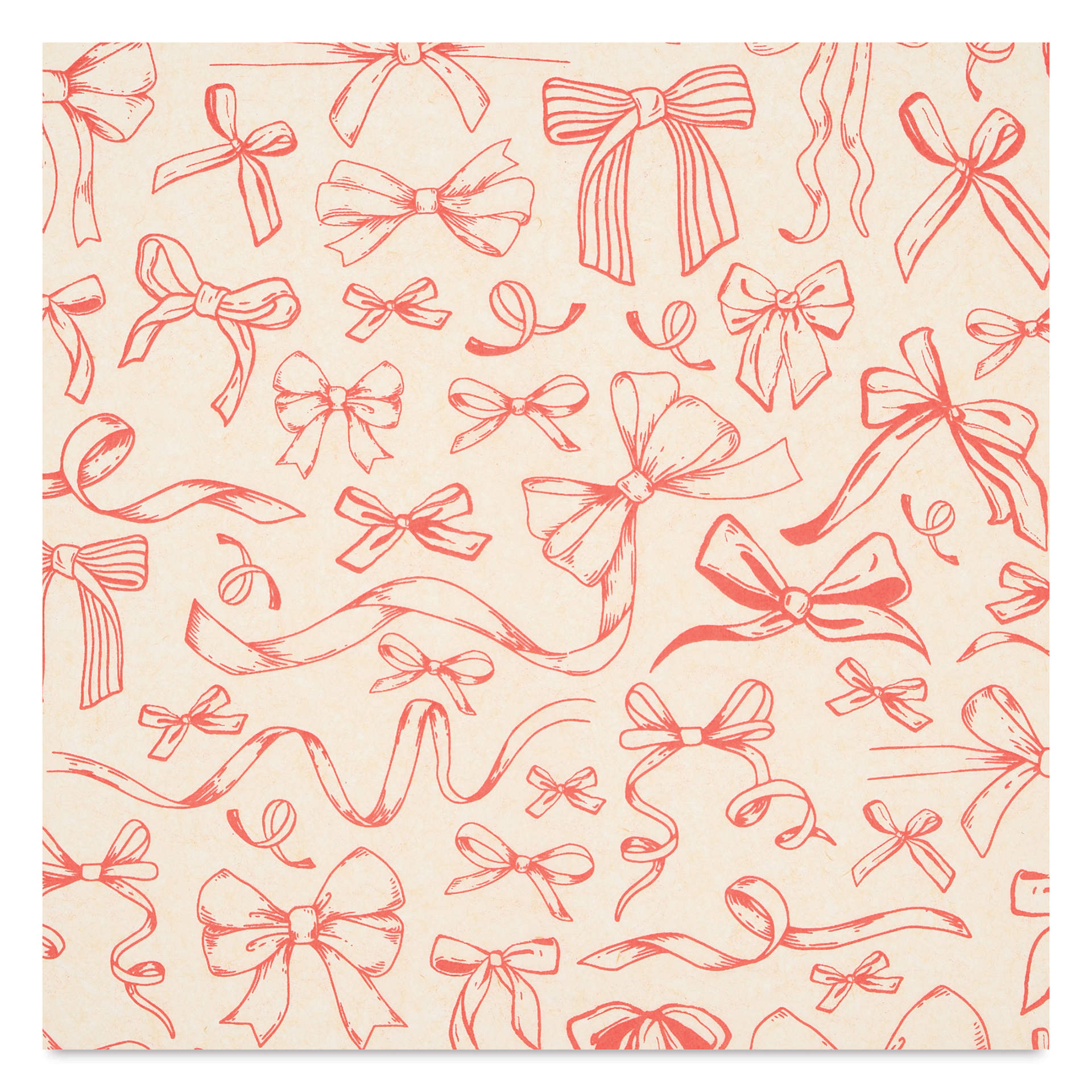 Elan Transfers Underglaze Transfer Sheet - Bows, Red close up
