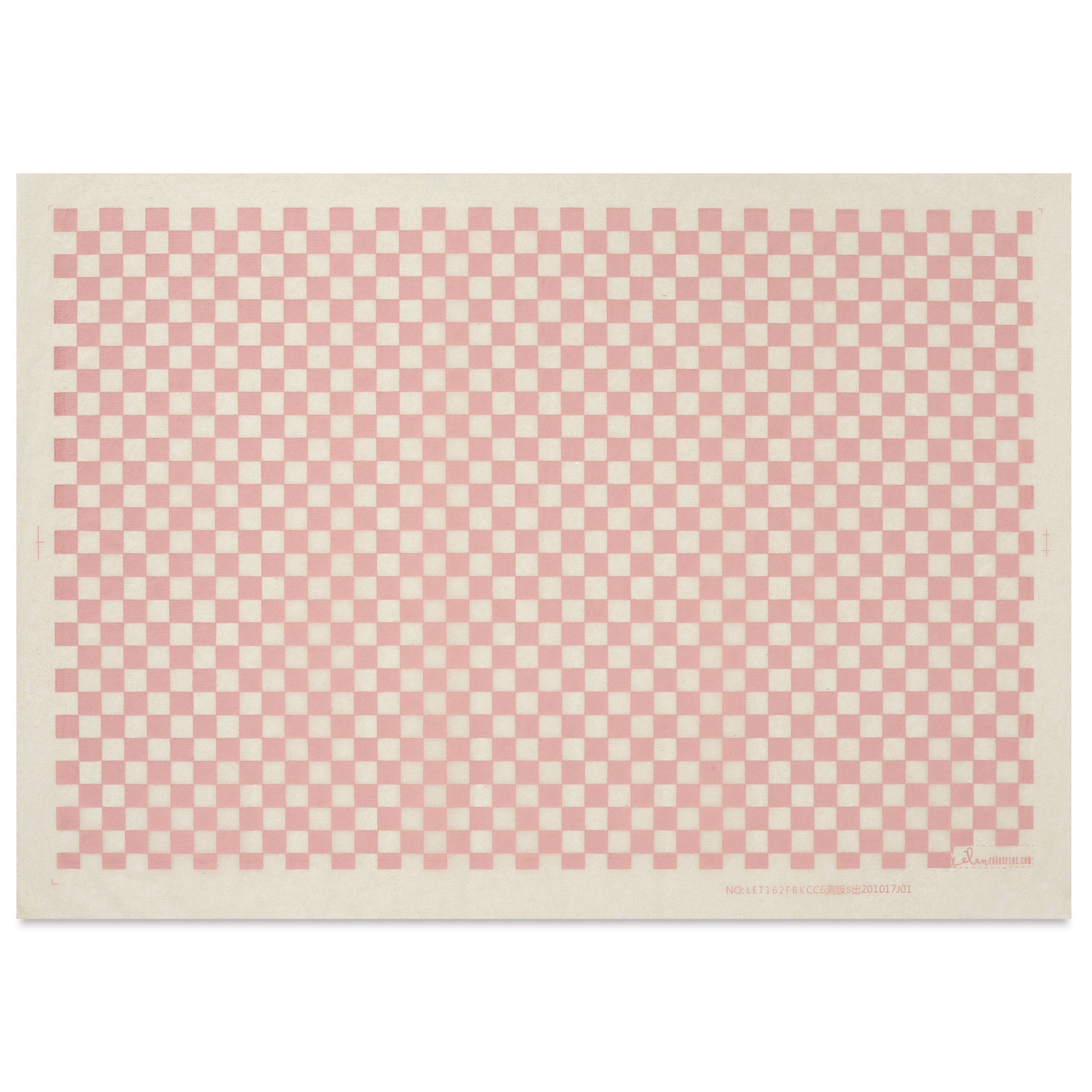 Elan Transfers Underglaze Transfer Sheet - Checkerboard, Pink