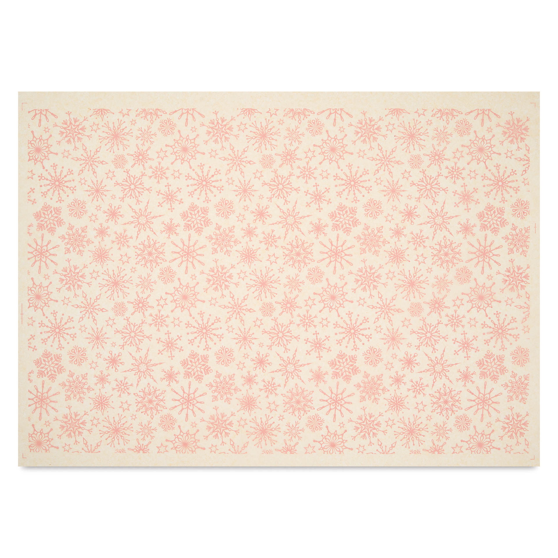 Elan Transfers Underglaze Transfer Sheet - Snowflakes, Pink