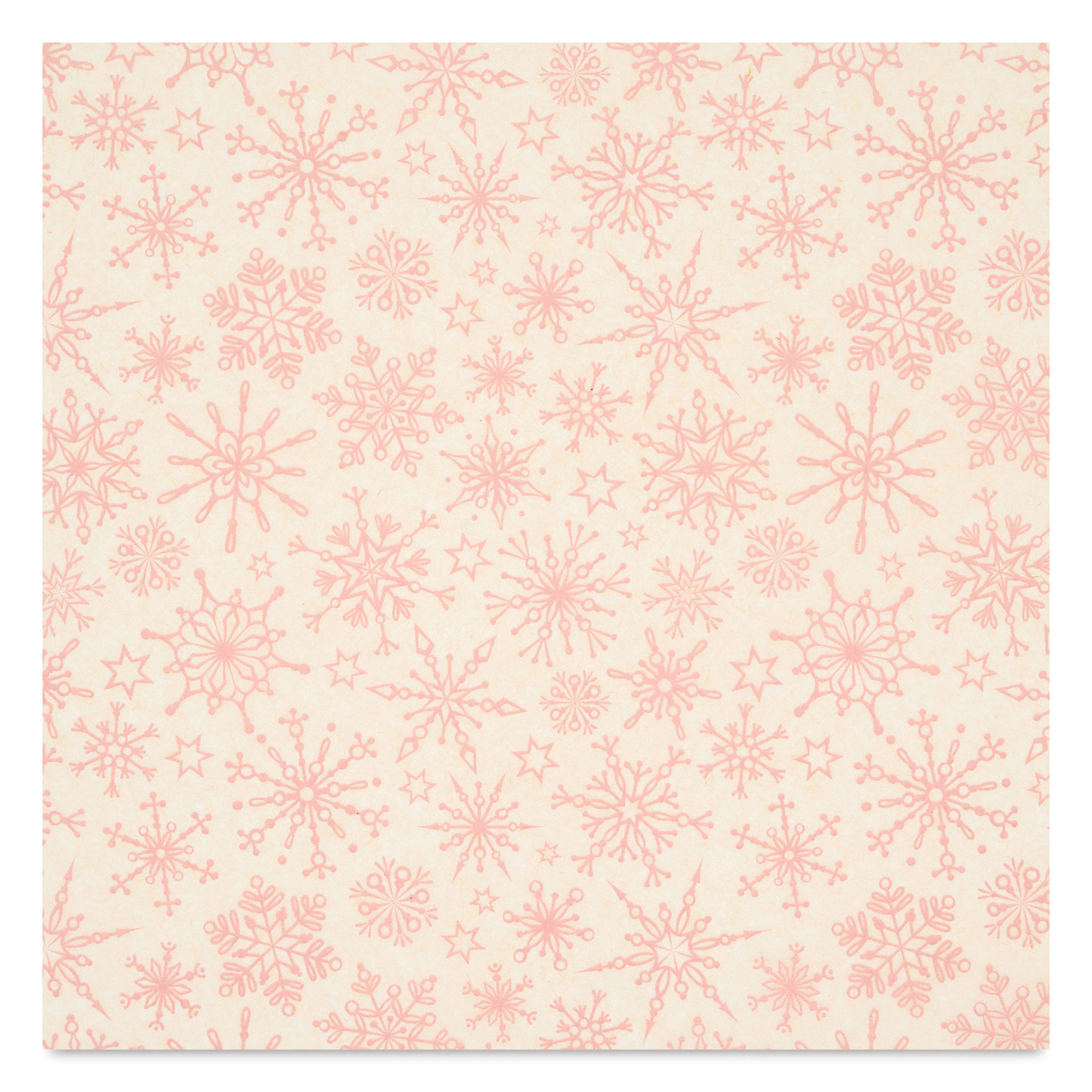 Elan Transfers Underglaze Transfer Sheet - Snowflakes, Pink close up