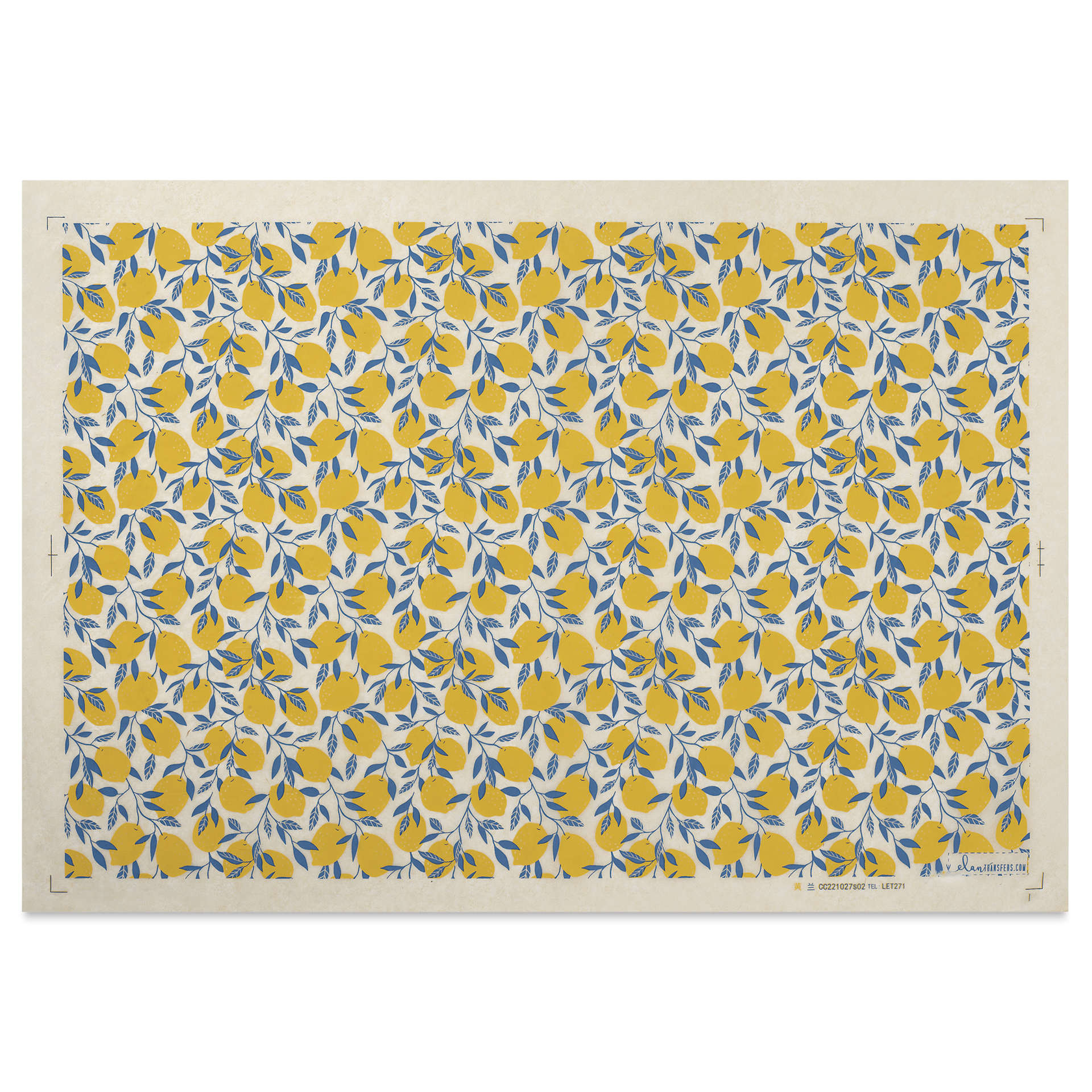 Elan Transfers Underglaze Transfer Sheet - Lemons, Assorted Colors