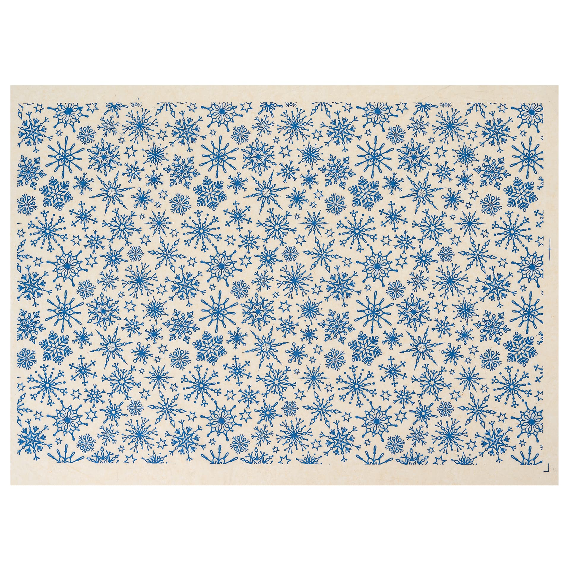 Elan Transfers Underglaze Transfer Sheet - Snowflakes, Blue