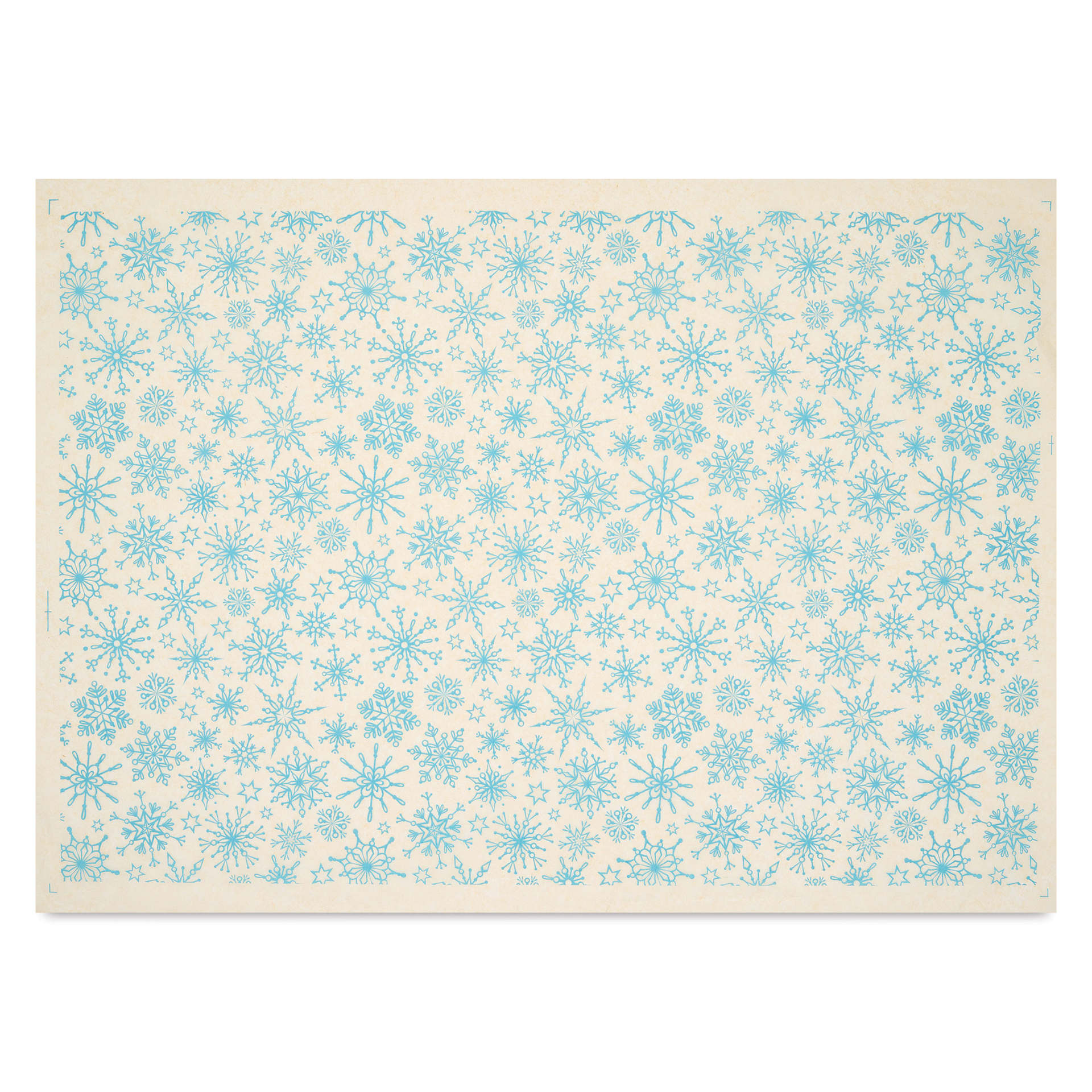 Elan Transfers Underglaze Transfer Sheet - Snowflakes, Turquoise