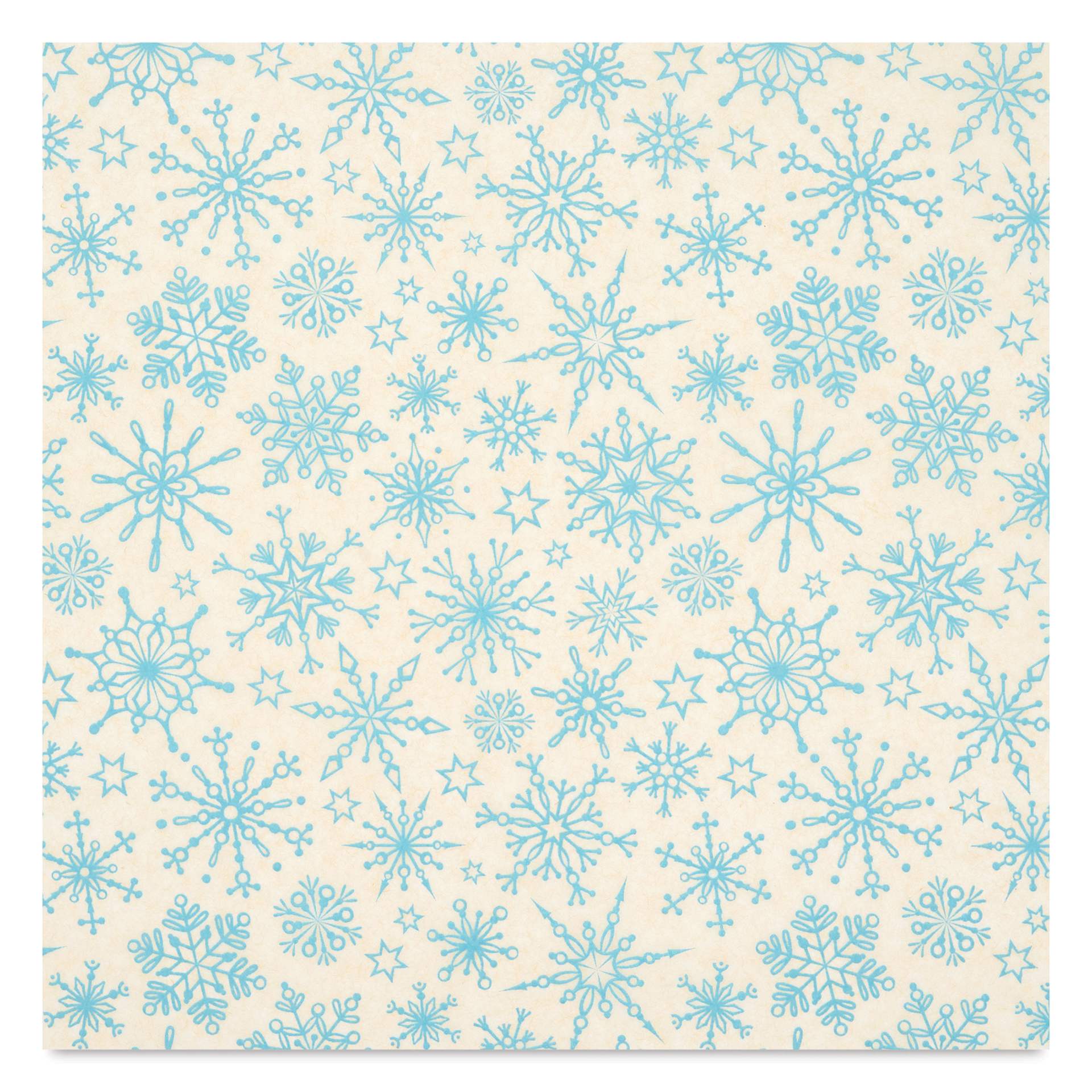 Elan Transfers Underglaze Transfer Sheet - Snowflakes, Turquoise close up