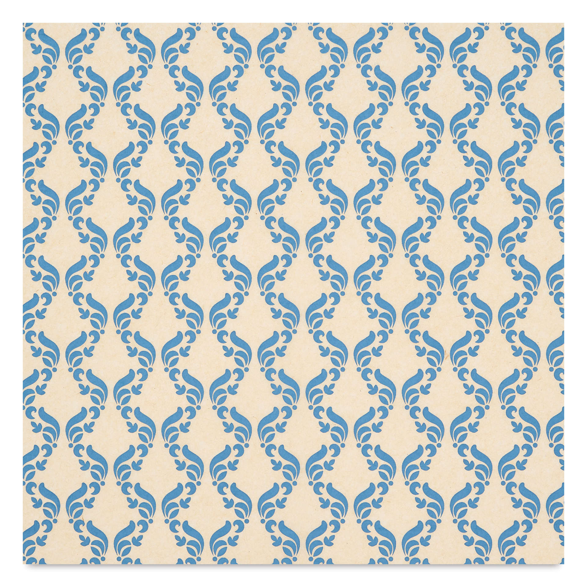 Elan Transfers Underglaze Transfer Sheet - Damask Piping, Blue close up