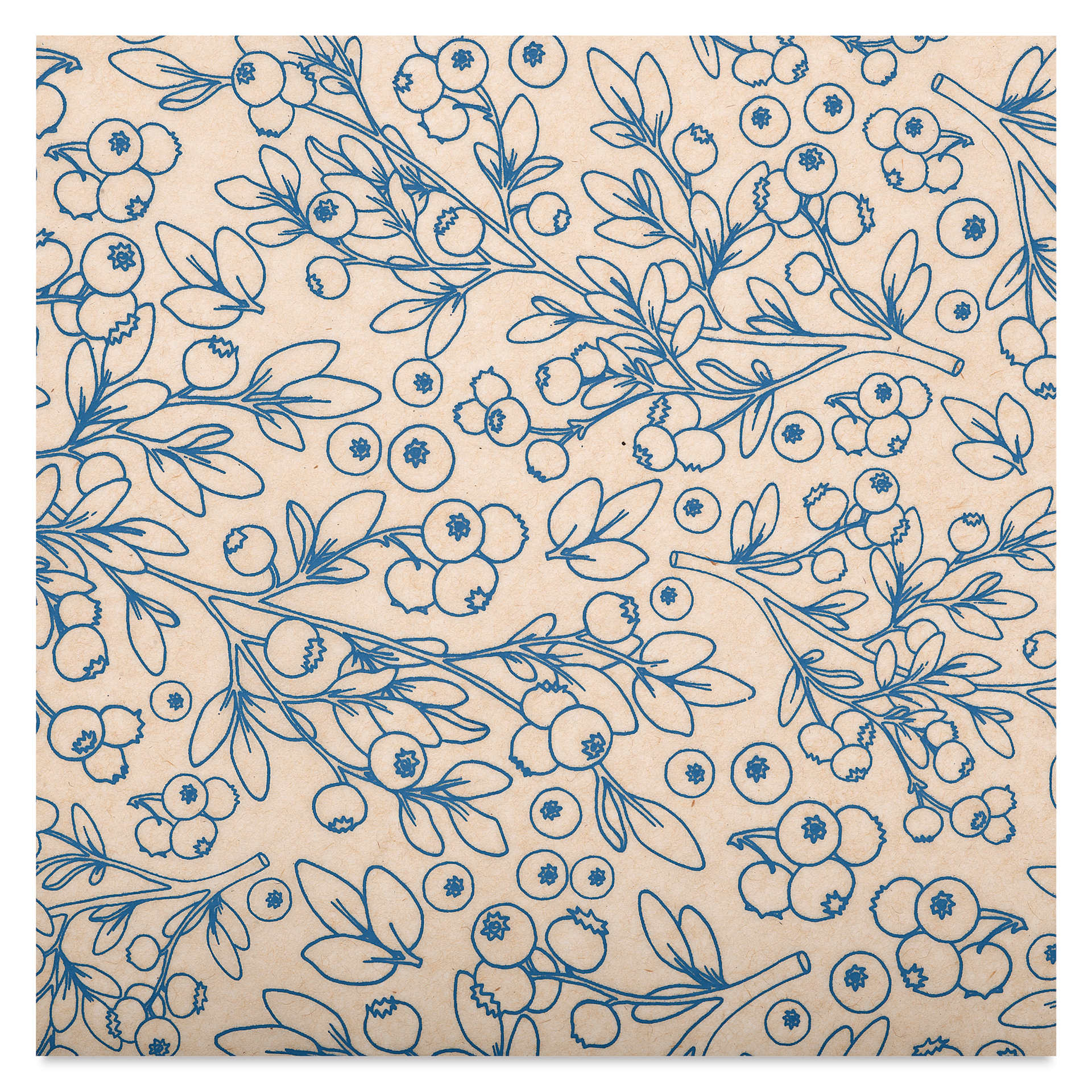 Elan Transfers Underglaze Transfer Sheet - Blueberries, Blue close up